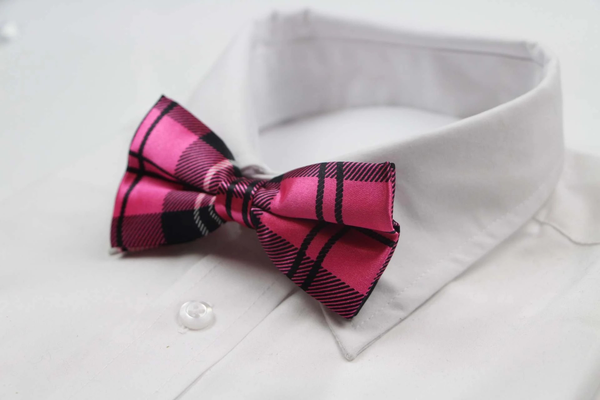 2 Zasel Mens Pink Tarten Plaid Patterned Bow Tie - Multi, 2 of 7