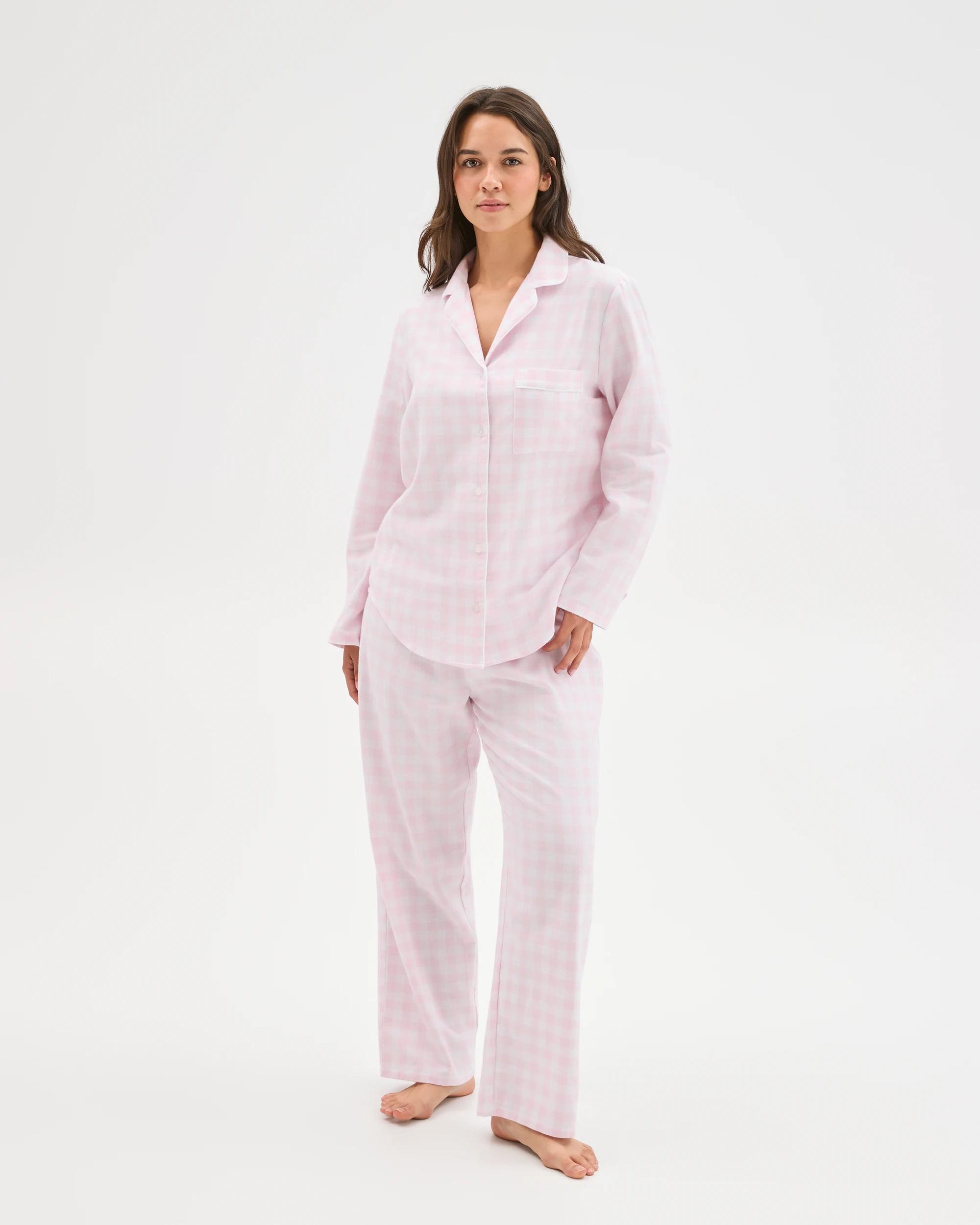 1 Target Woman Australian Cotton Flannelette Pyjama Set GINGHAM PINK, 1 of 6