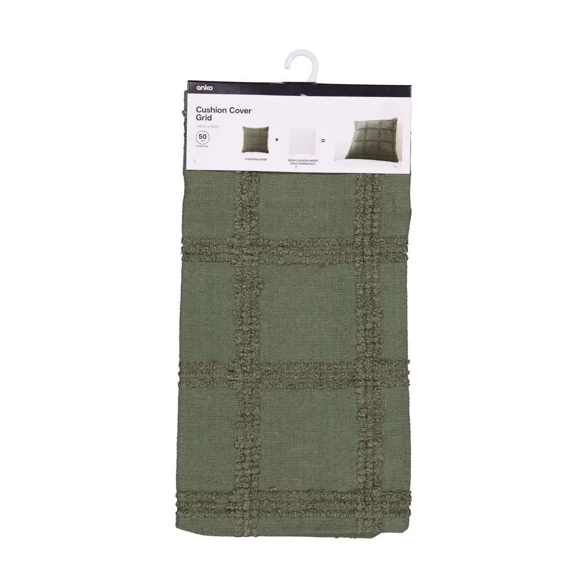 8 50cm Grid Cushion Cover - Forest, 8 of 9