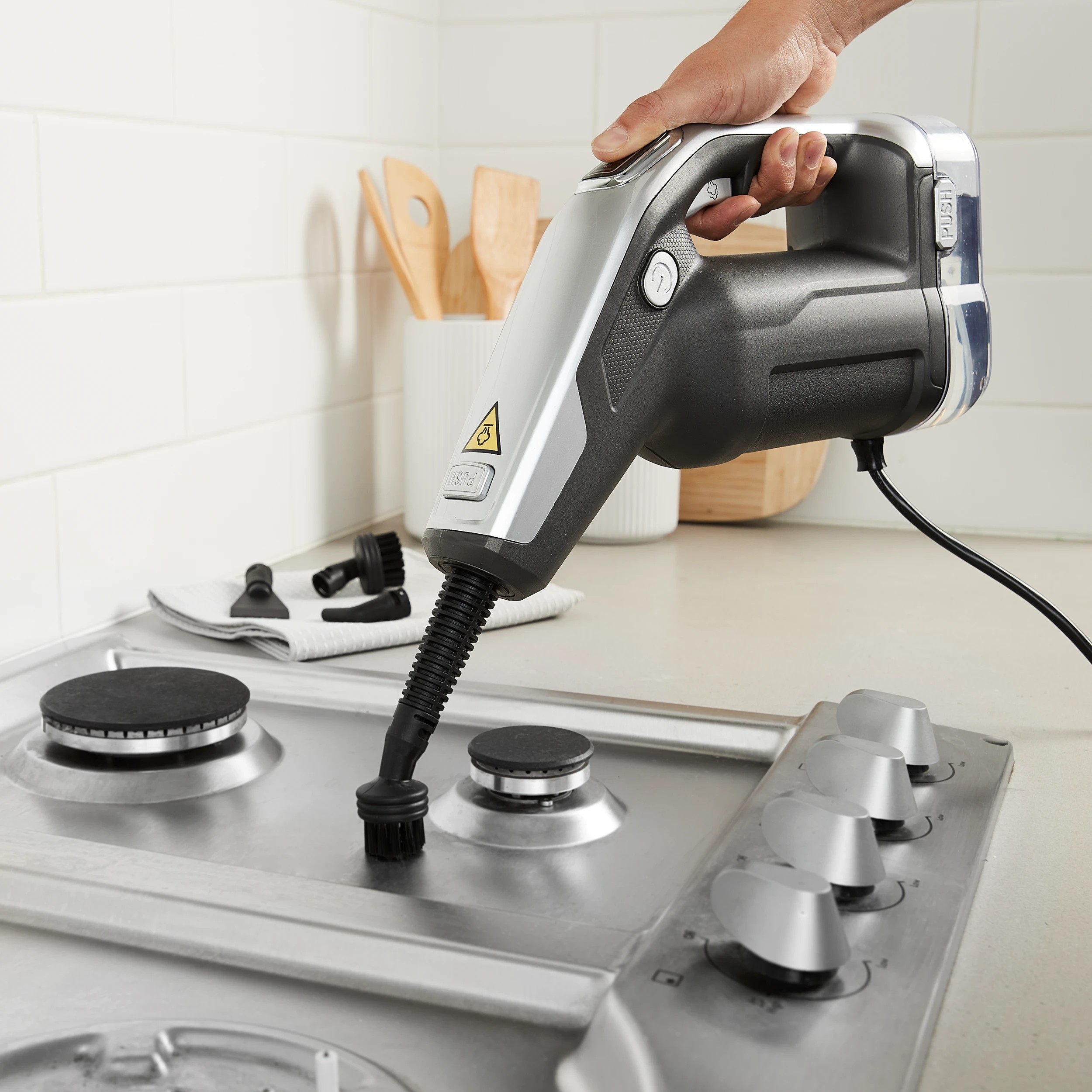 8 2-in-1 Floor & Hand Steamer - Grey and Black, 8 of 10