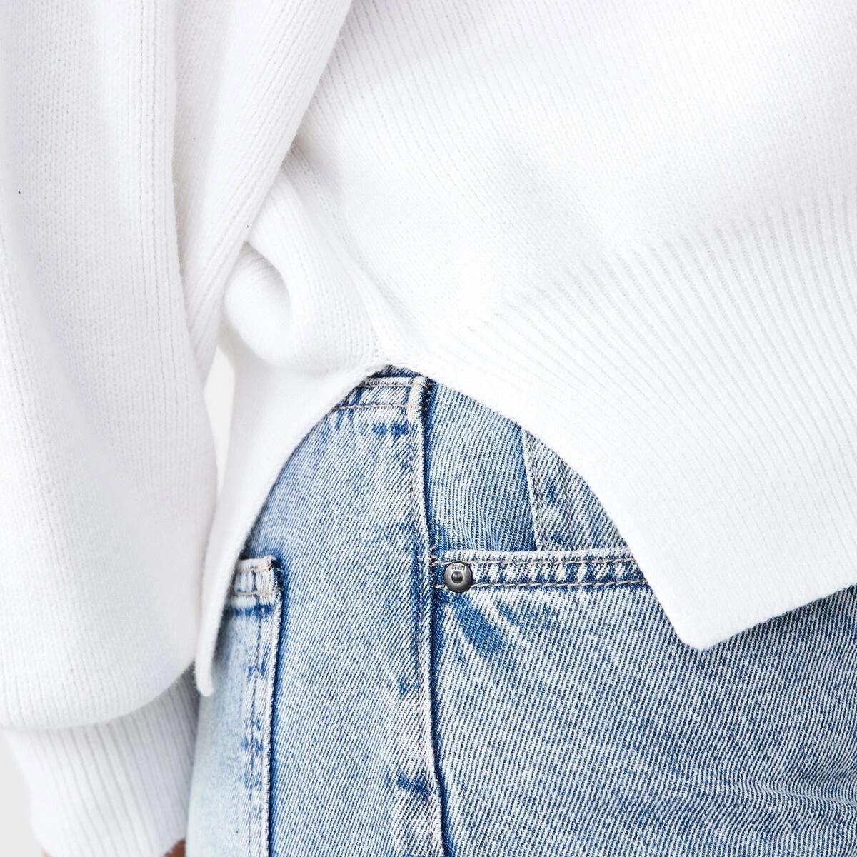 7 Oversized Crew Neck Jumper WHITE, 7 of 7