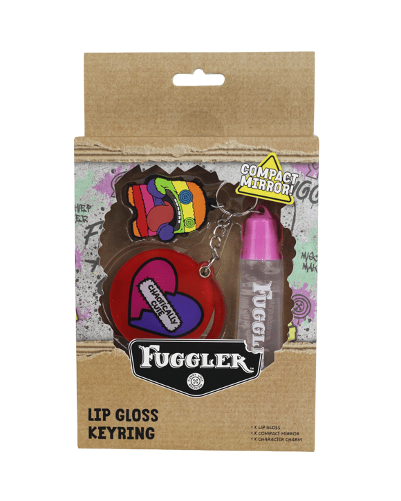Fuggler Lip Gloss with Keychain - Rainbow