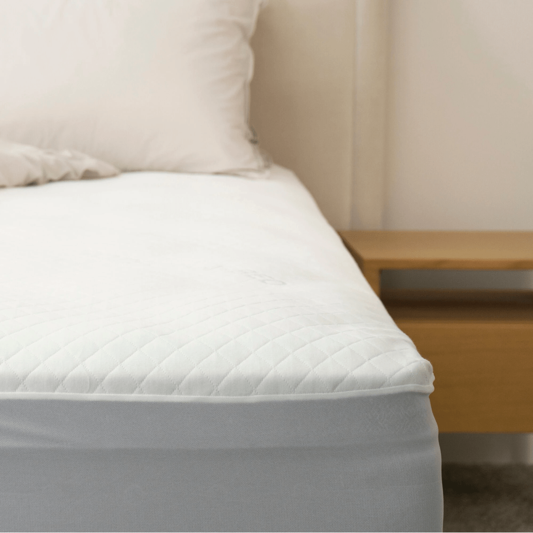 2 Protect A Bed Cumulus Cotton Fitted Waterproof Mattress Protectors - Super King - White, 2 of 3