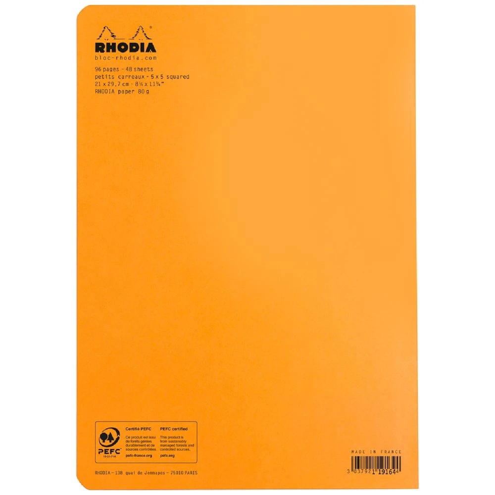 4 Rhodia Cahier A4 Notebook Grid Orange 96 Pages, 4 of 4