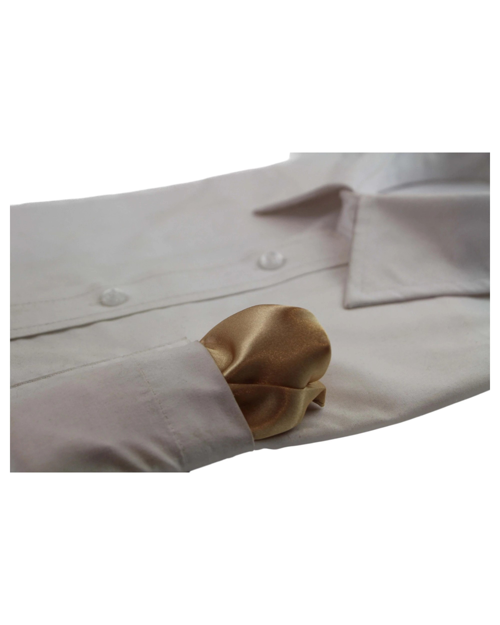 3 Zasel Mens Pocket Square - Gold, 3 of 3