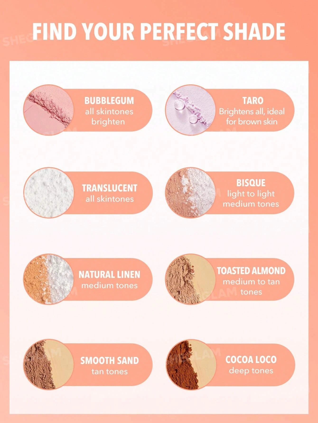 6 SHEGLAM Insta-Ready Face & Under Eye Setting Powder Duo - Bisque, 6 of 6