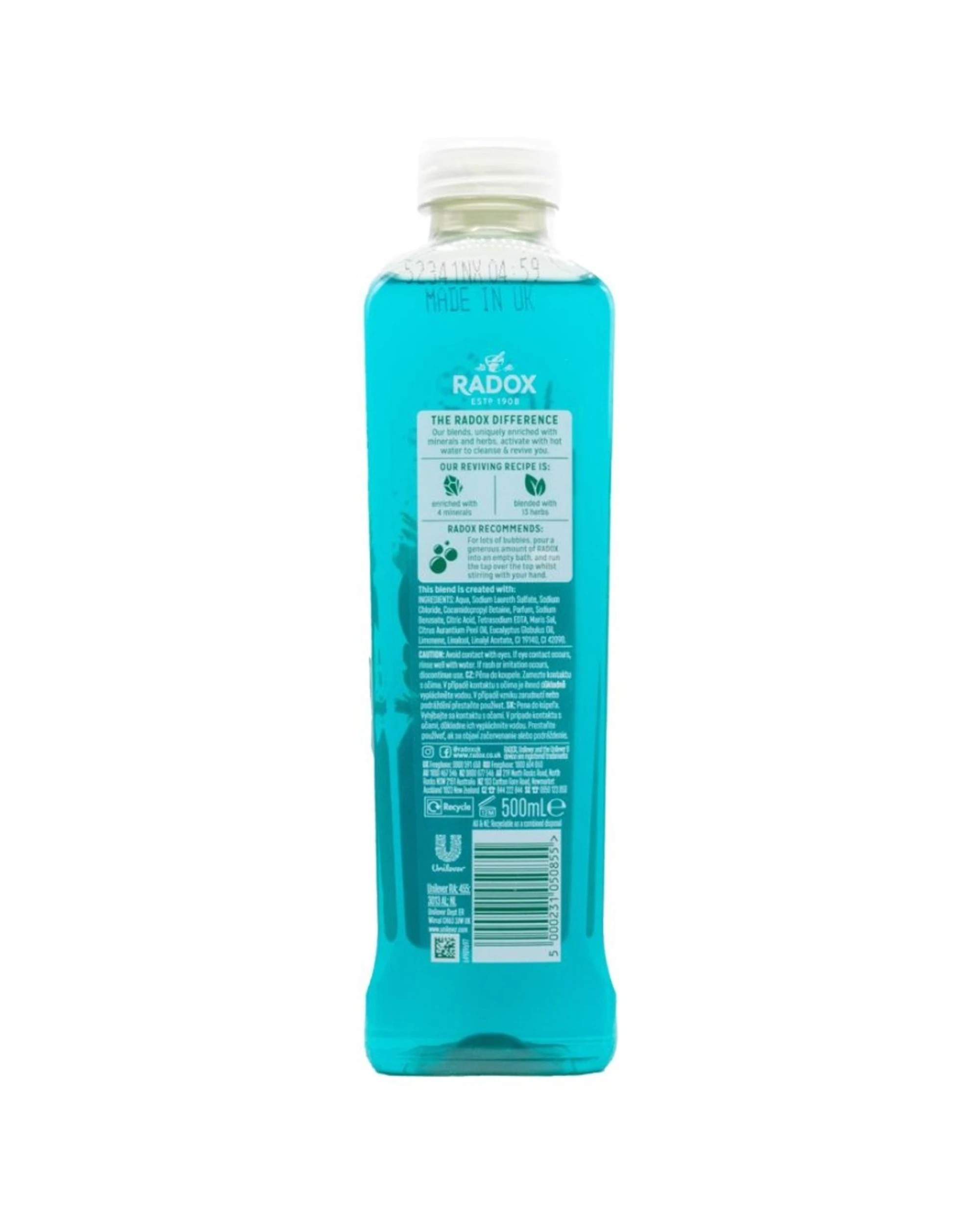 3 Radox 12PK Bath Gel Stress Relief With Minerals Rosemary Eucalyptus Scent 500mL - Blue, 3 of 4