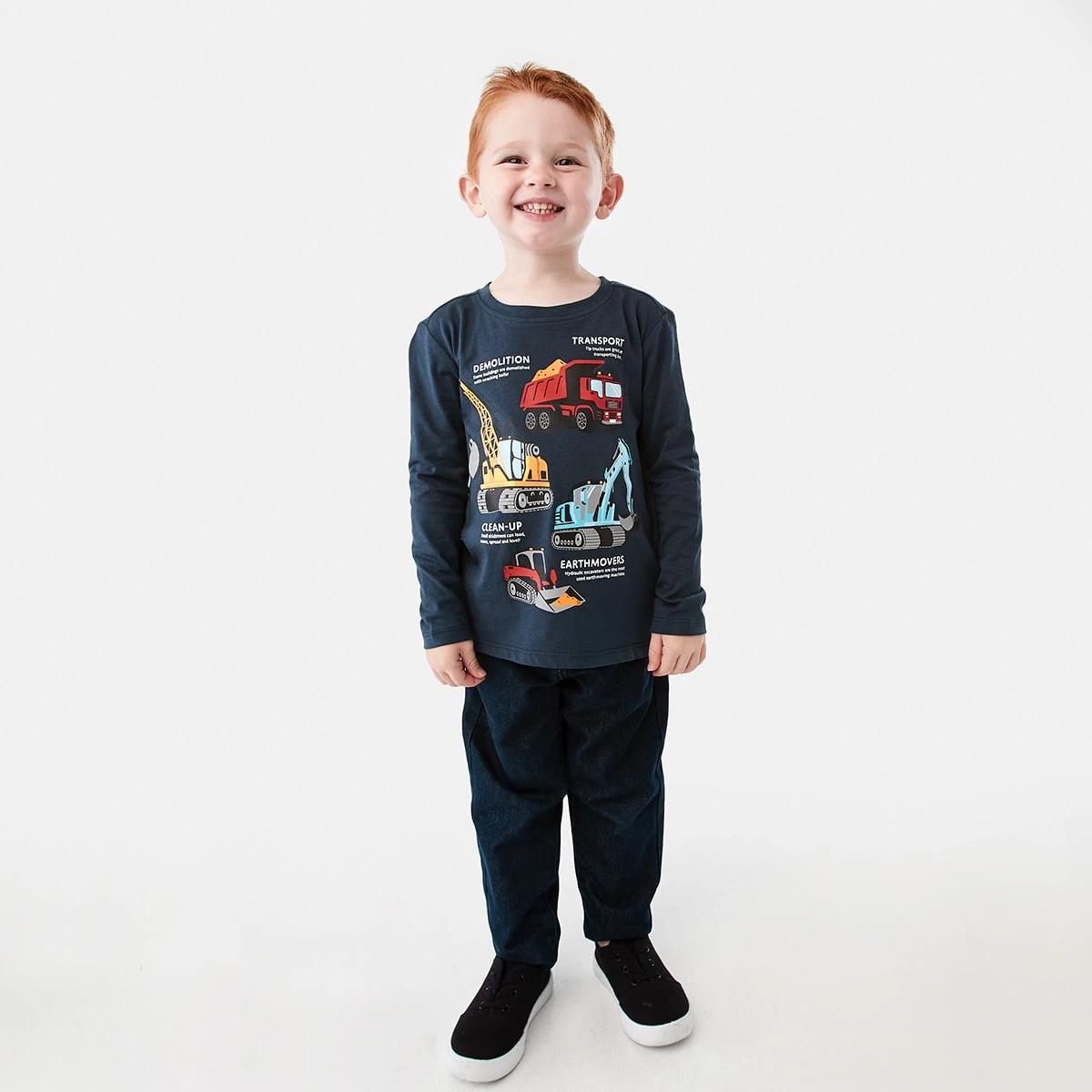 5 Long Sleeve Print T-shirt Harb Navy, 5 of 8