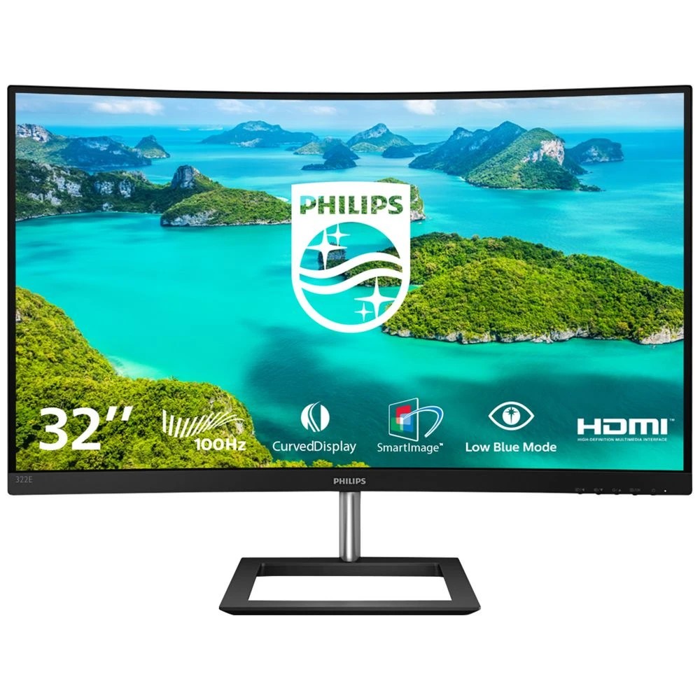 1 Philips 32” FHD 100Hz VA Curved Monitor 322E1CB, 1 of 5