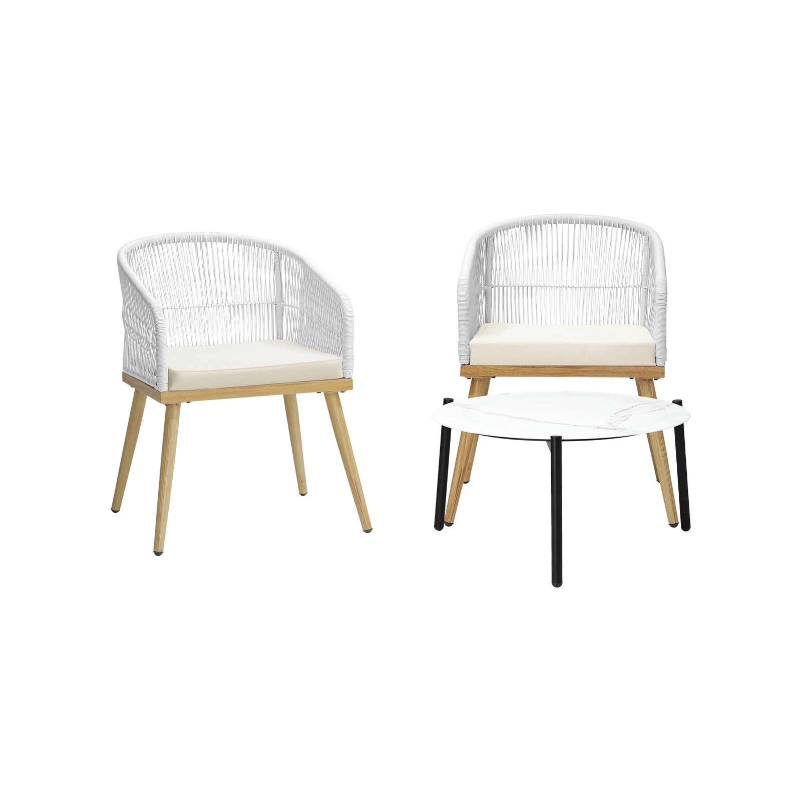 8 Livsip 3 Piece Outdoor Patio Setting Bistro Set Lounge Furniture Sets 70cm Table
 - Multi, 8 of 9