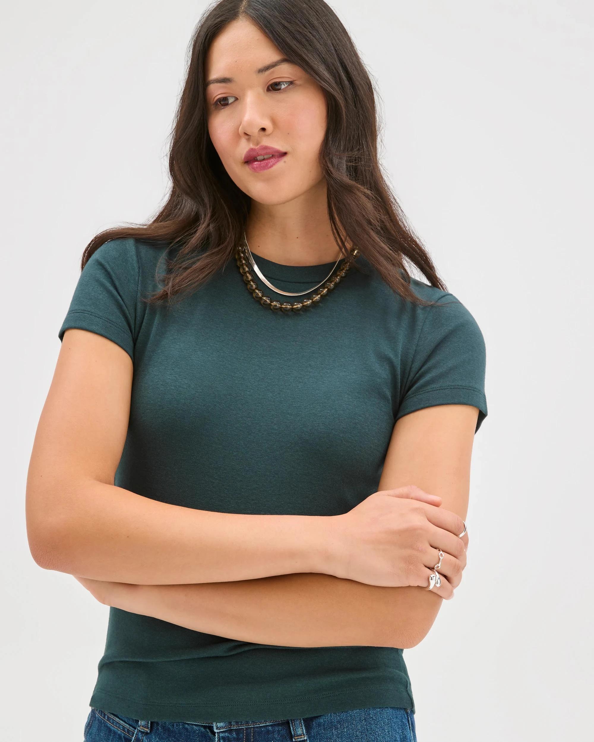 5 Target Woman Australian Cotton Blend Stretch T-Shirt MAGICAL FOREST, 5 of 7