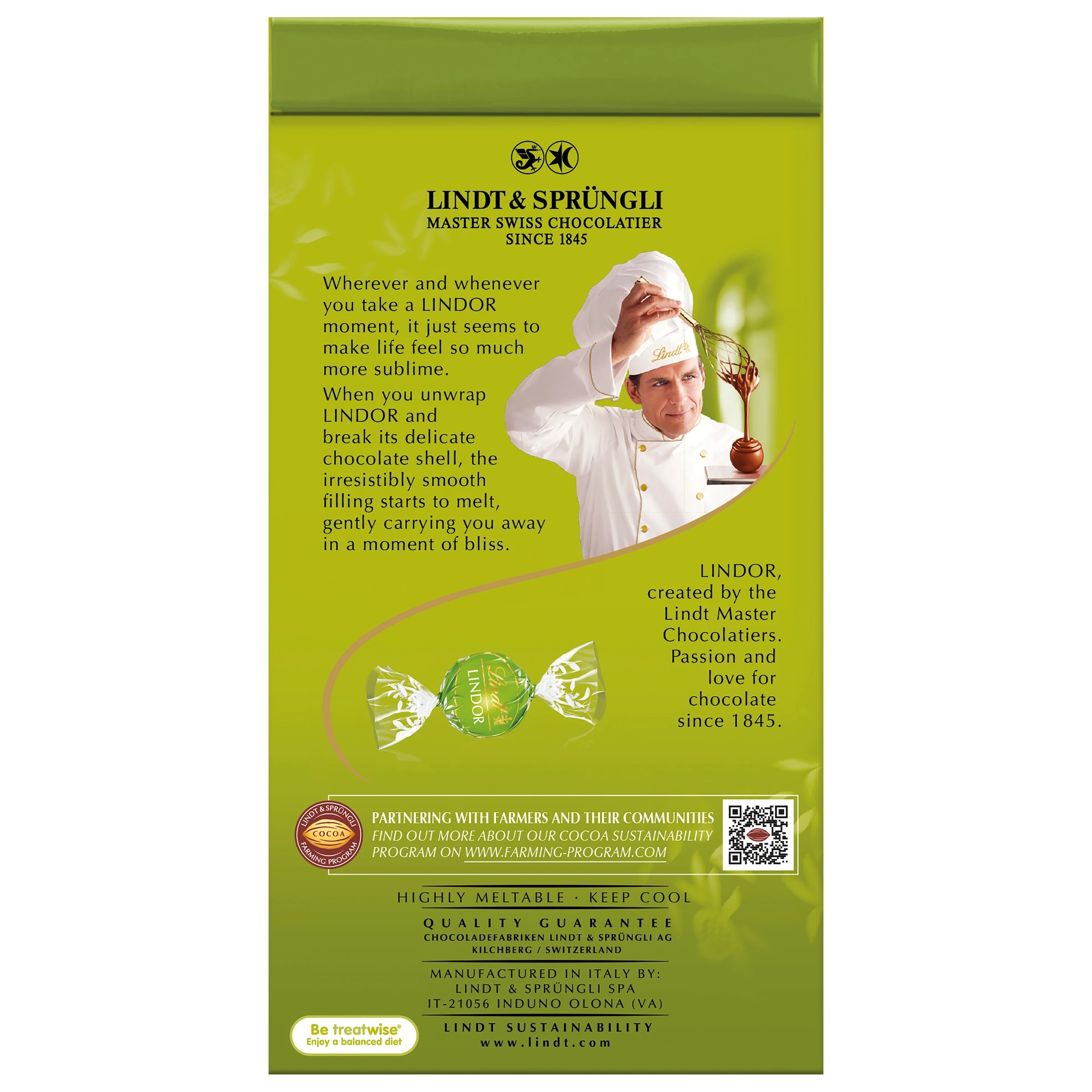 10 Lindt LINDOR Pistachio Milk Chocolate Bag 123g, 10 of 10