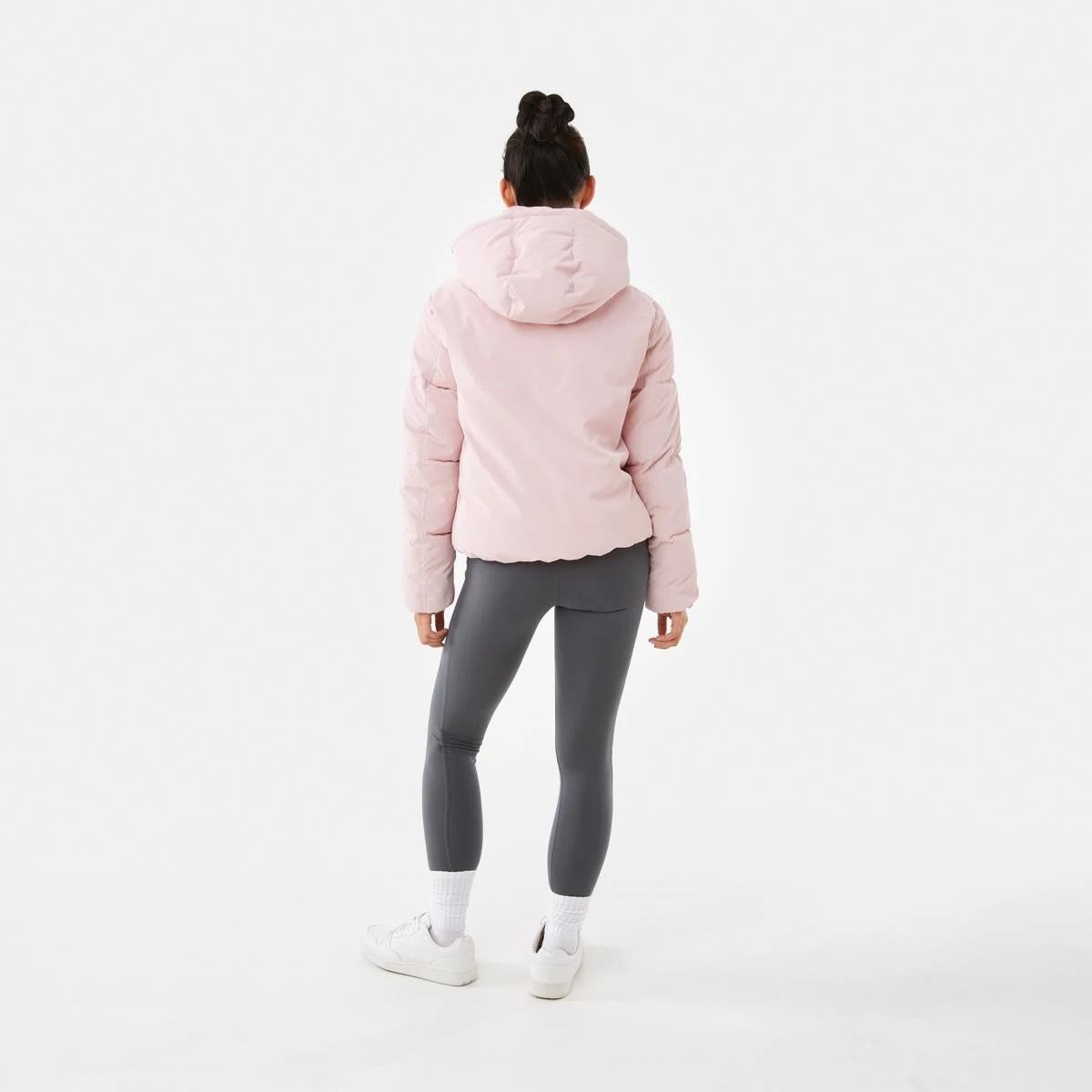 5 Active Womens Mid Length Puffer Jacket Qurtz Pink, 5 of 8