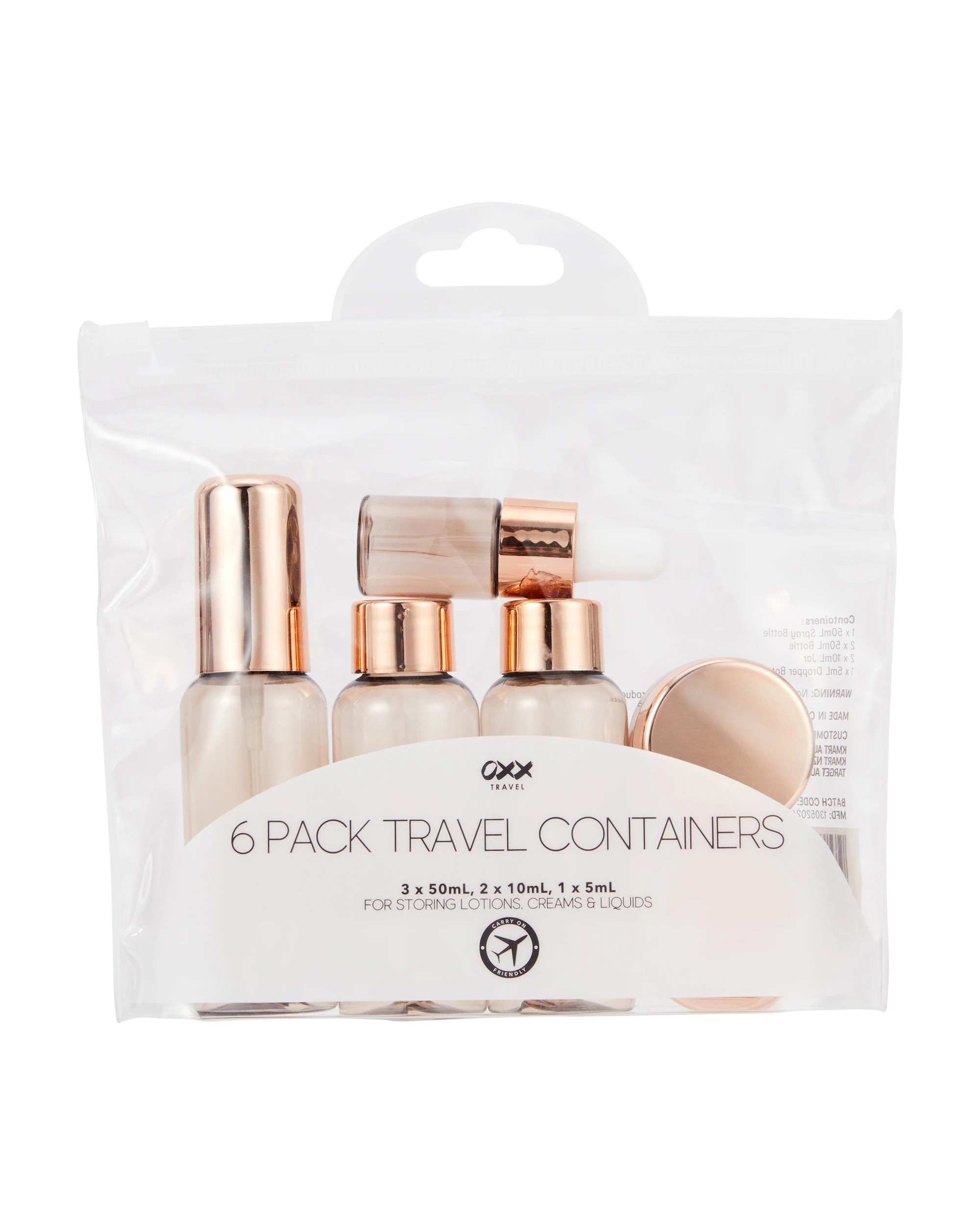 1 OXX Travel 6 Pack Travel Containers - Nude, 1 of 7