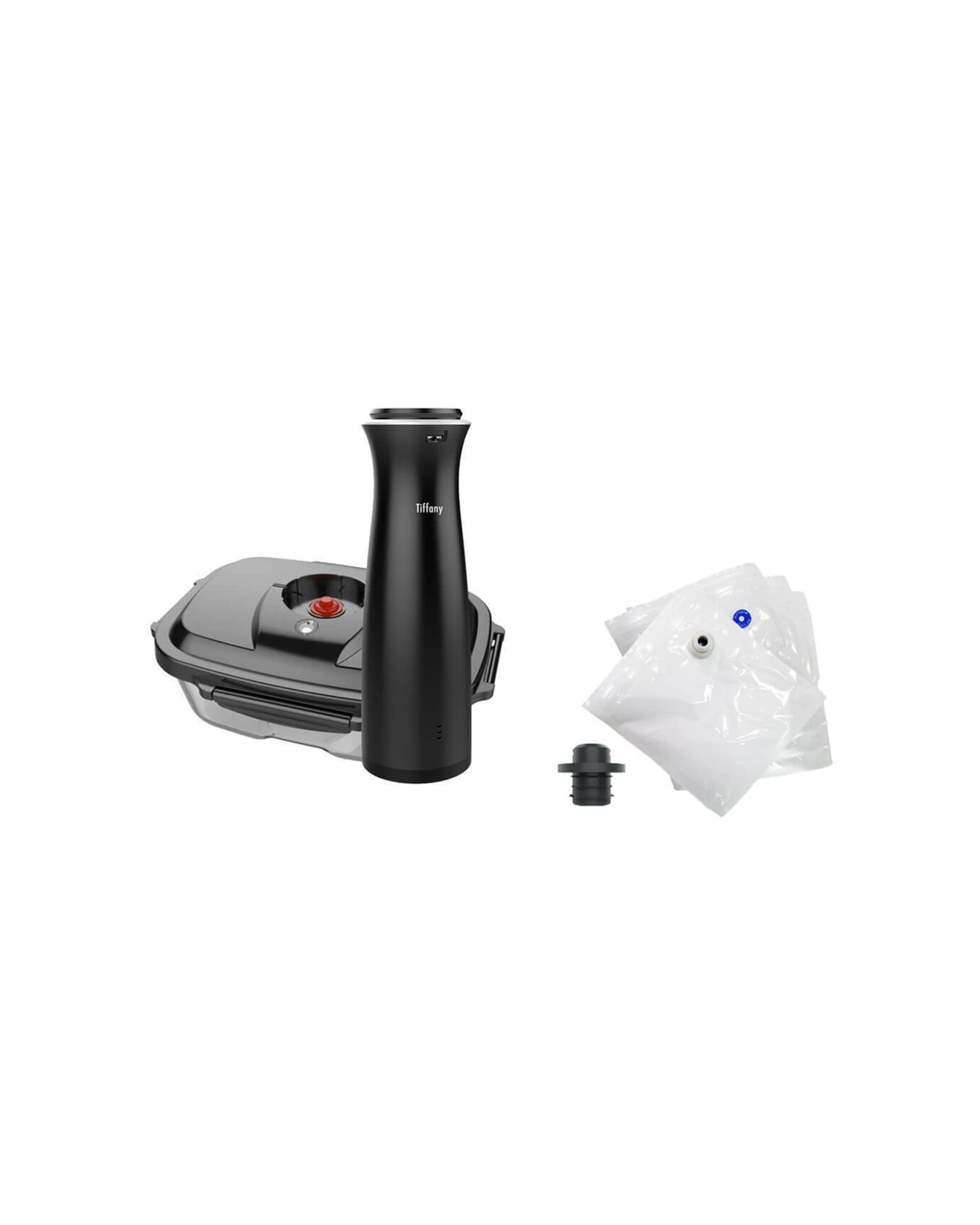 1 Tiffany Tvs02 Vacuum Sealing Kit Led Lamp 2X1L & 6 Small/Large Containers Usb - Black, 1 of 3