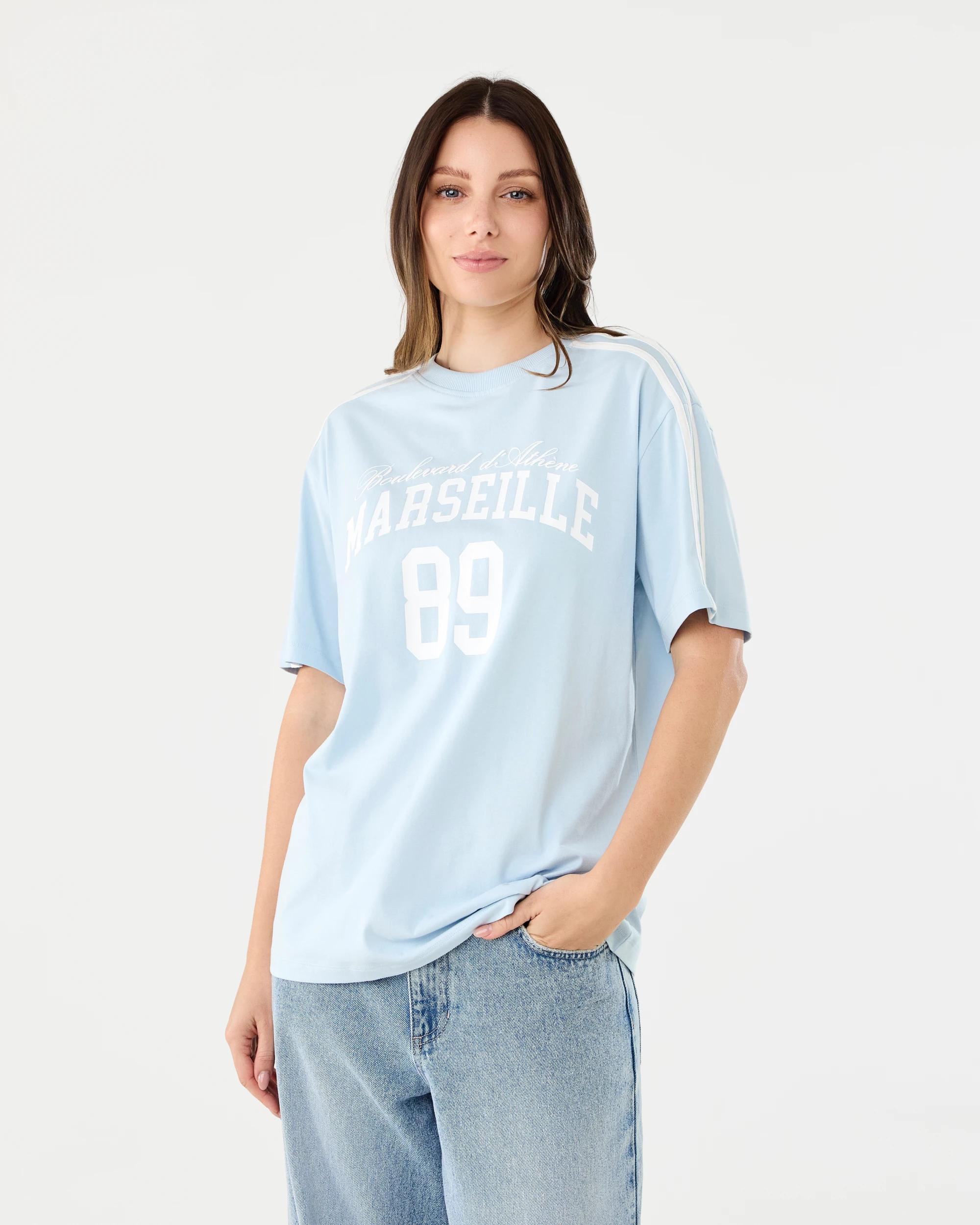 1 Short Sleeve Oversized Boyfriend T-shirt Marseille, 1 of 6