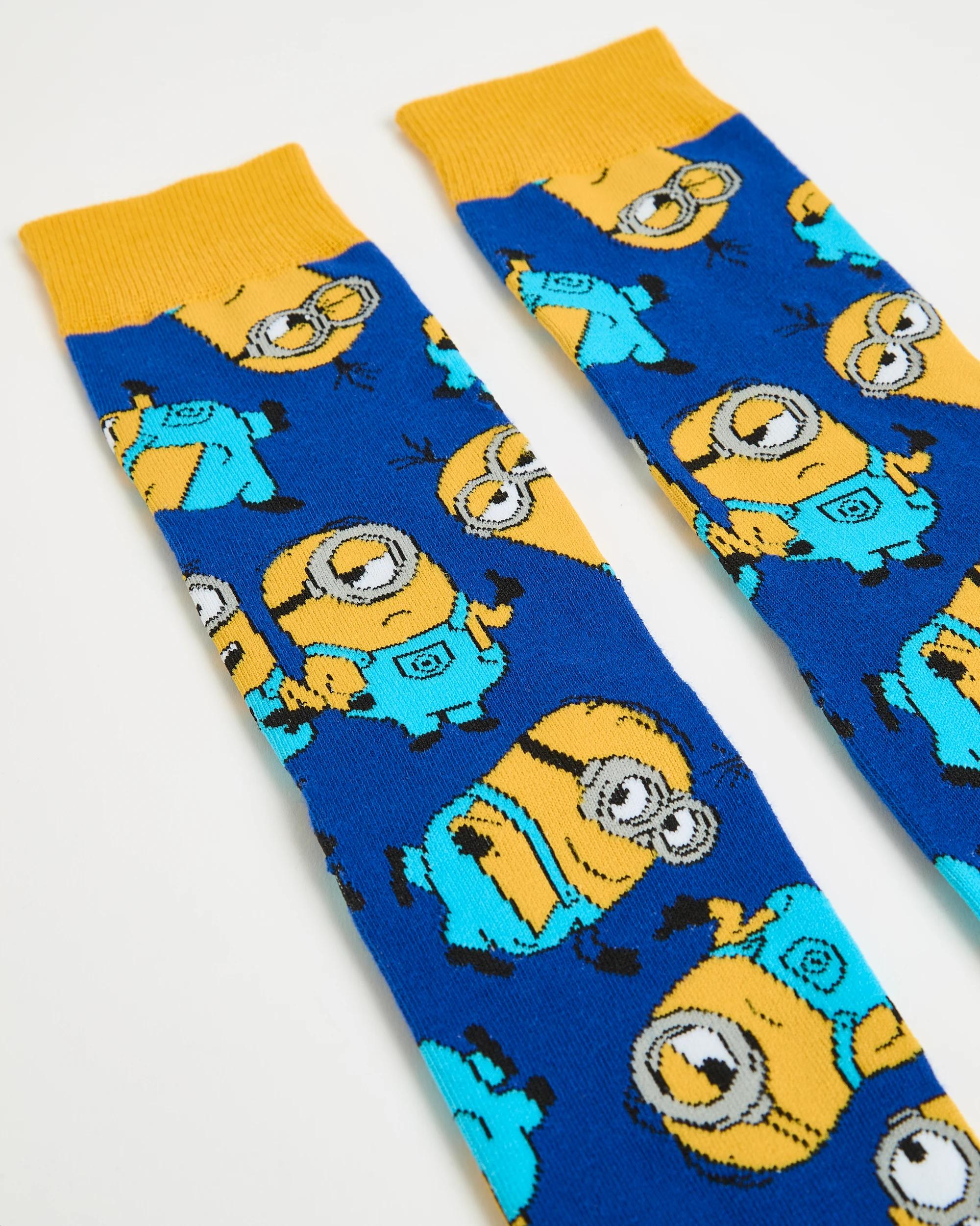 2 Swag Licensed Crew Socks - Minions BLUE, 2 of 3