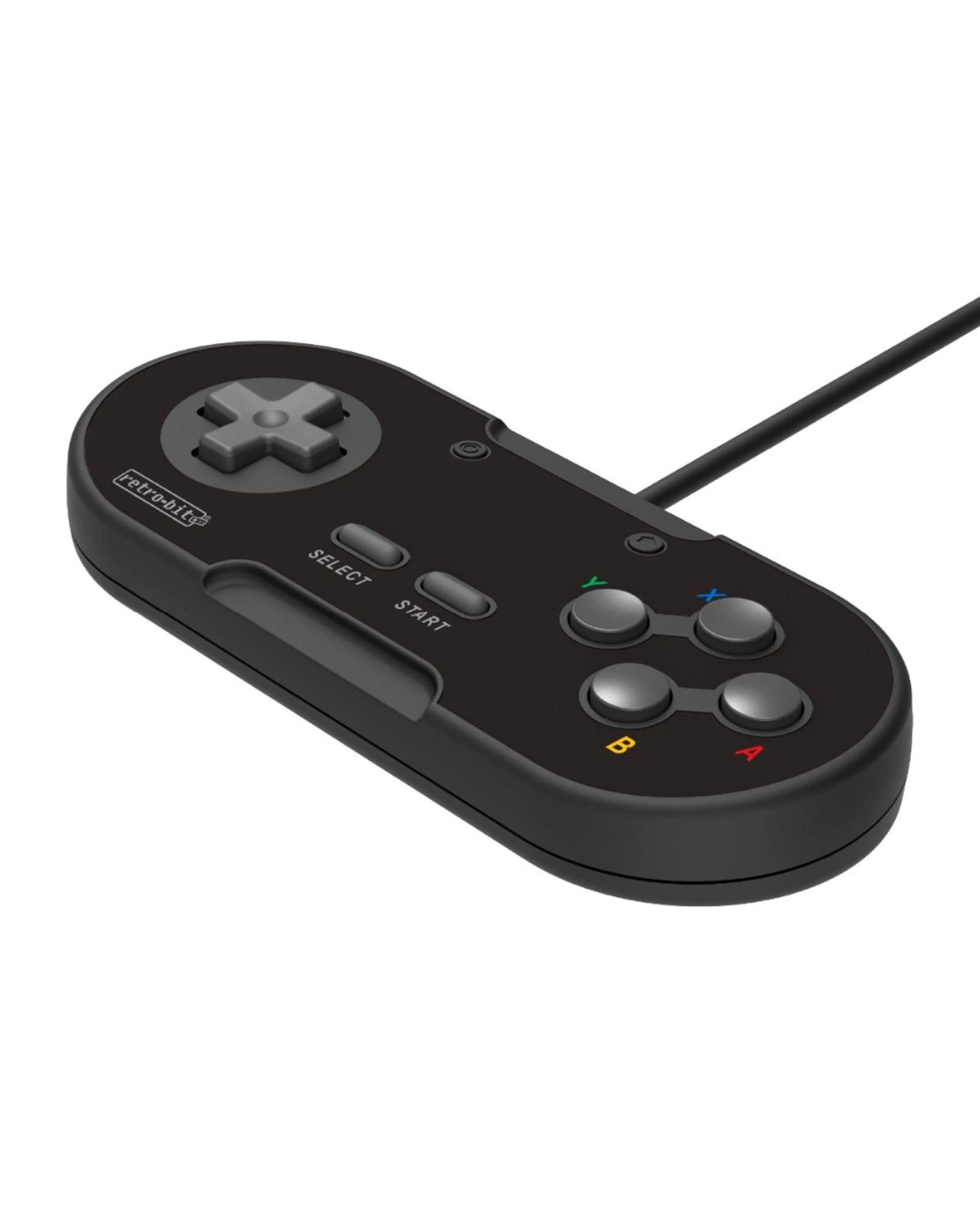 4 Retro-Bit Legacy16 SNES Wired Controller for Nintendo Switch - Onyx Black - Black, 4 of 5