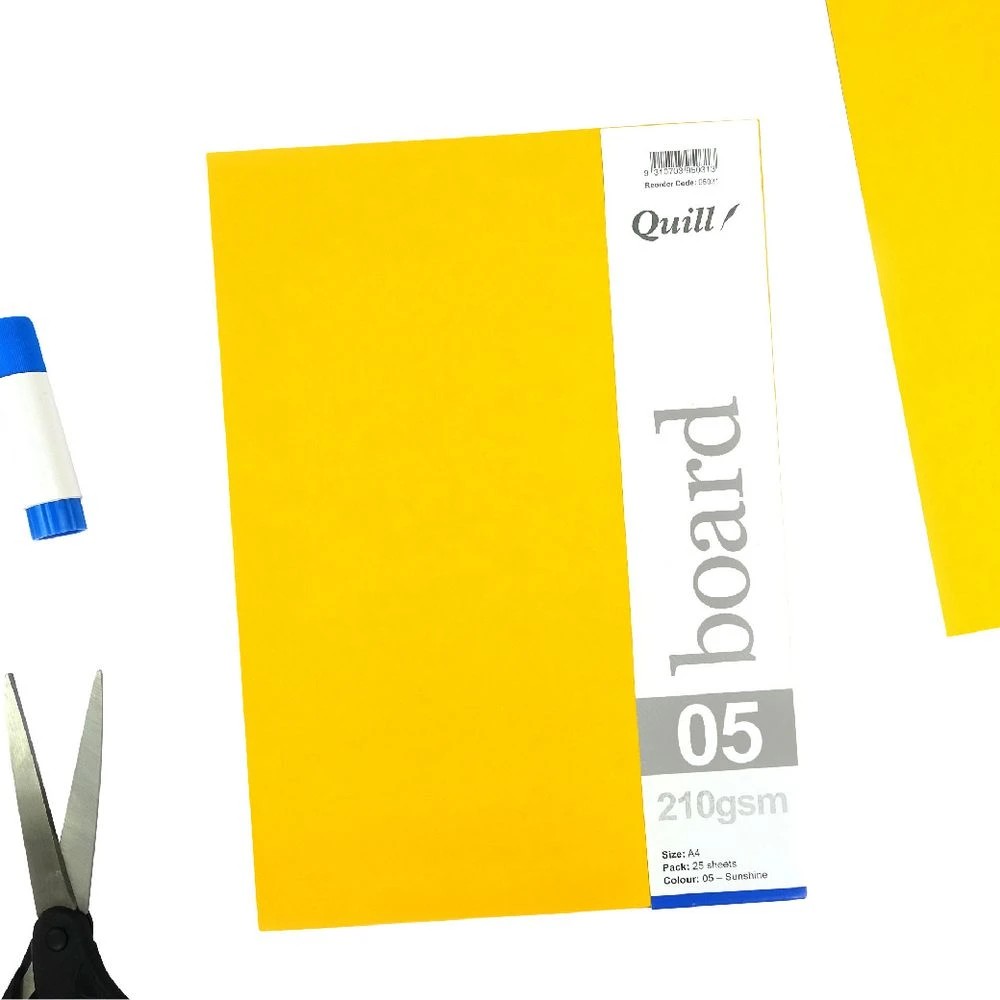 3 Quill A4 210gsm Board Sunshine 25 Pack, 3 of 3