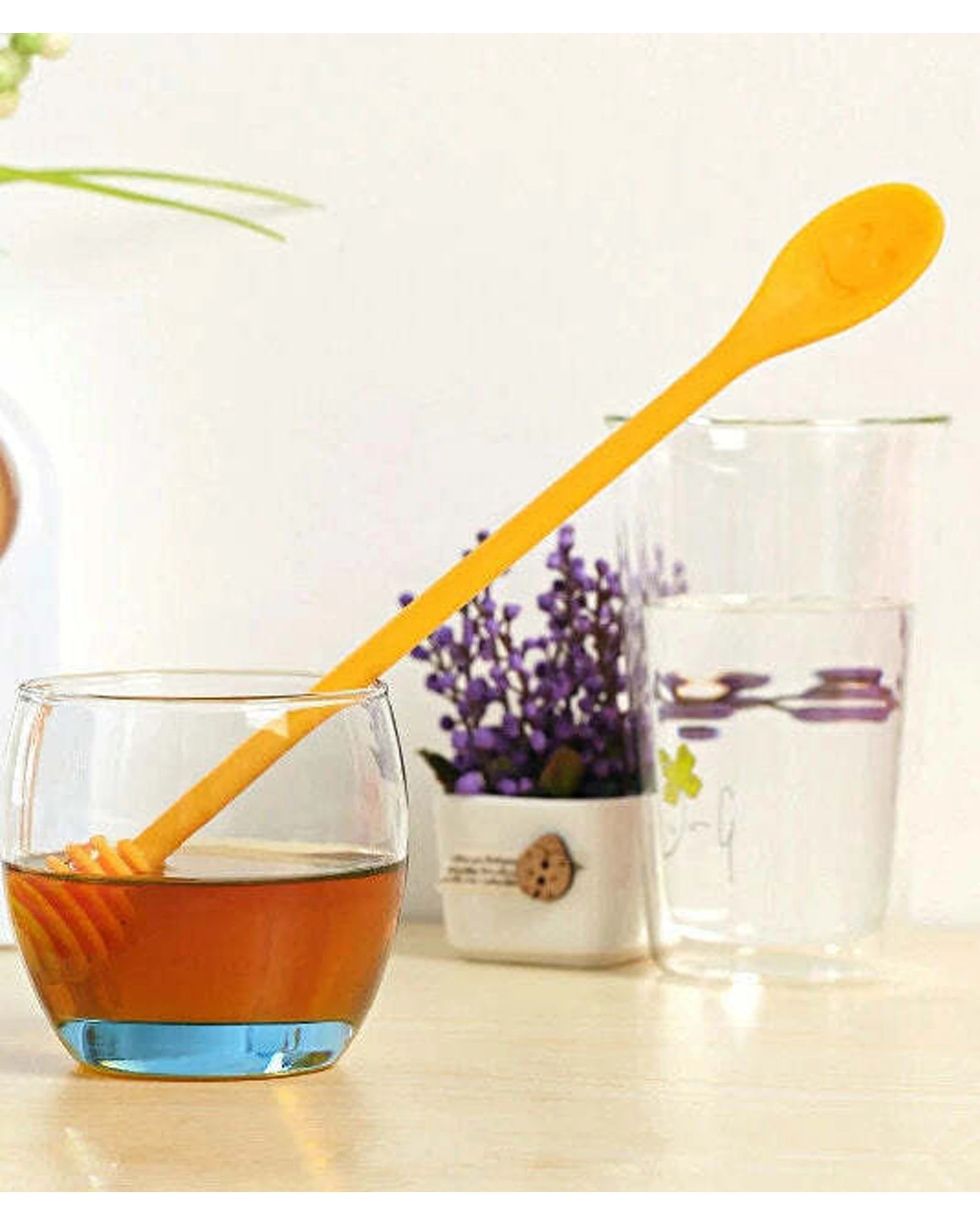 2 Cuisena Silicone Mini Honey Spoon Cooking Kitchen Utensil 25cm - Yellow, 2 of 4