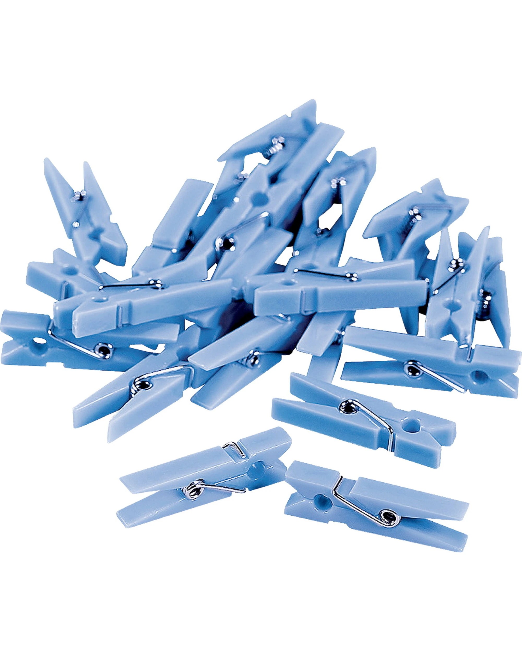 1 Partyrama Pastel Mini Clothes Pegs Pack of 48 - Blue, 1 of 1