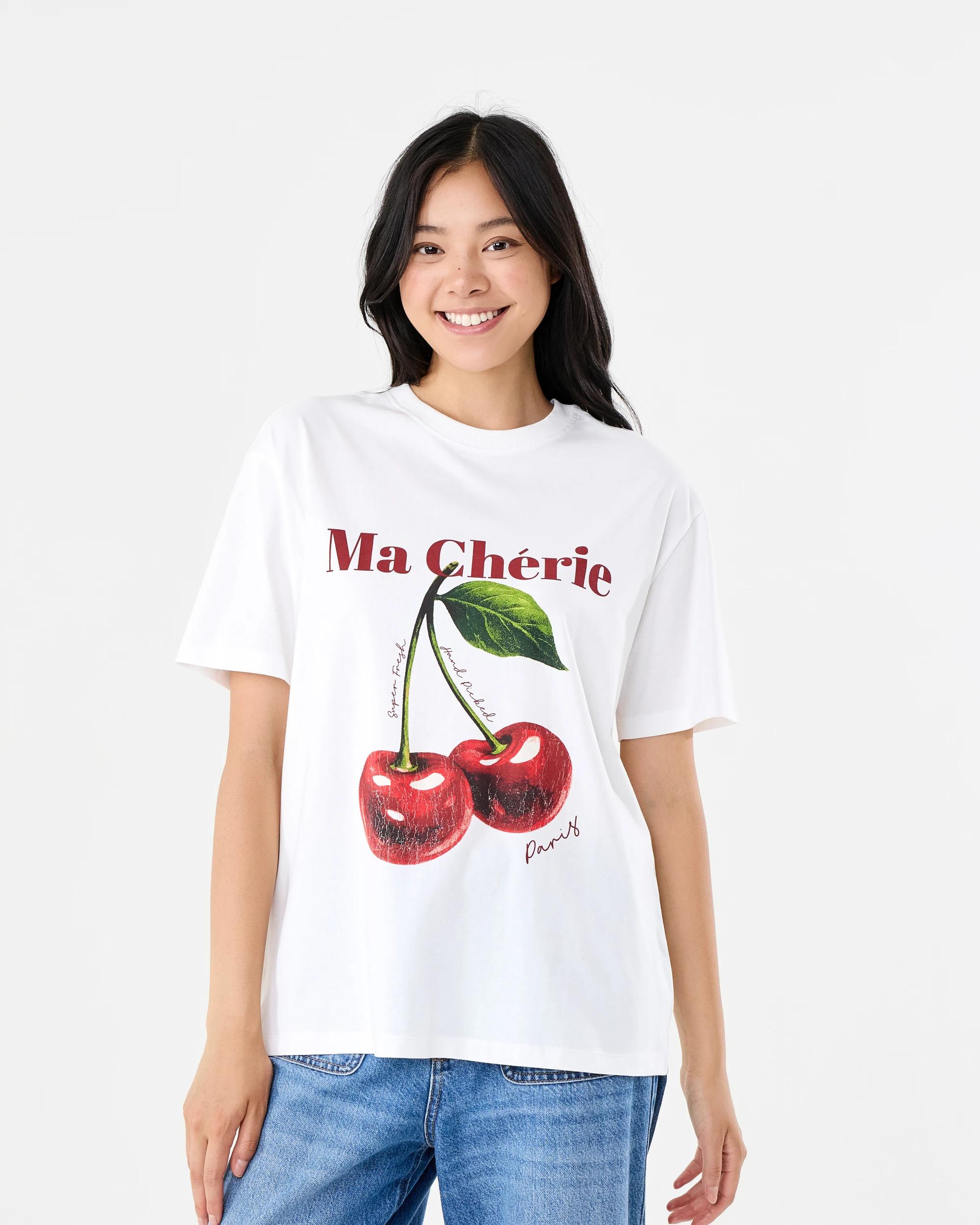 1 Short Sleeve Oversized Boyfriend T-shirt Ma Cherie, 1 of 6