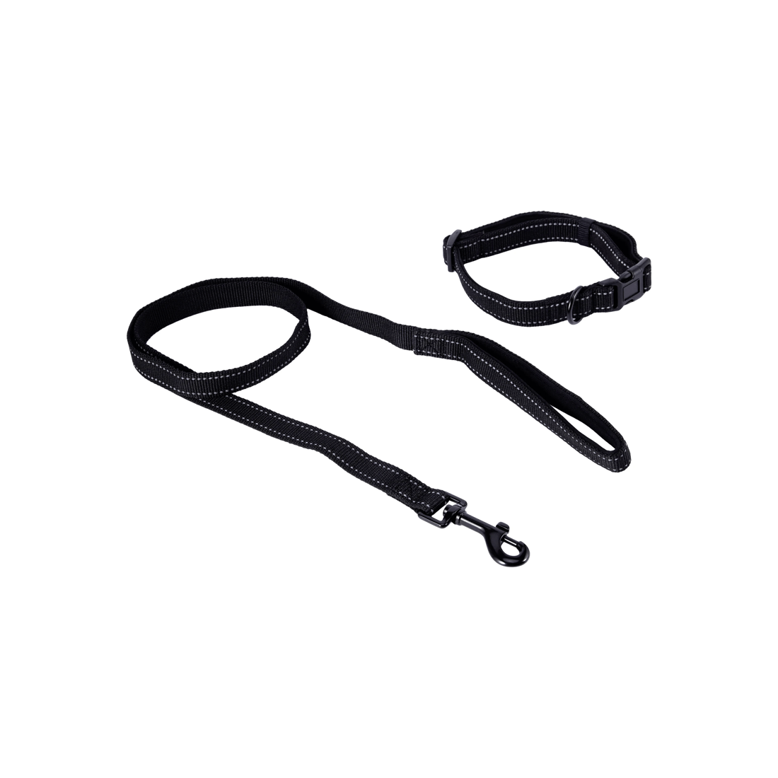 1 Black Reflective Collar and Lead Set - Medium, 1 of 4