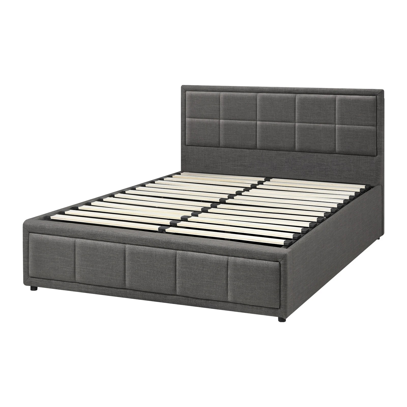 9 Oikiture Queen Bed Frame Gas Lift Storage Base
 - Grey, 9 of 10