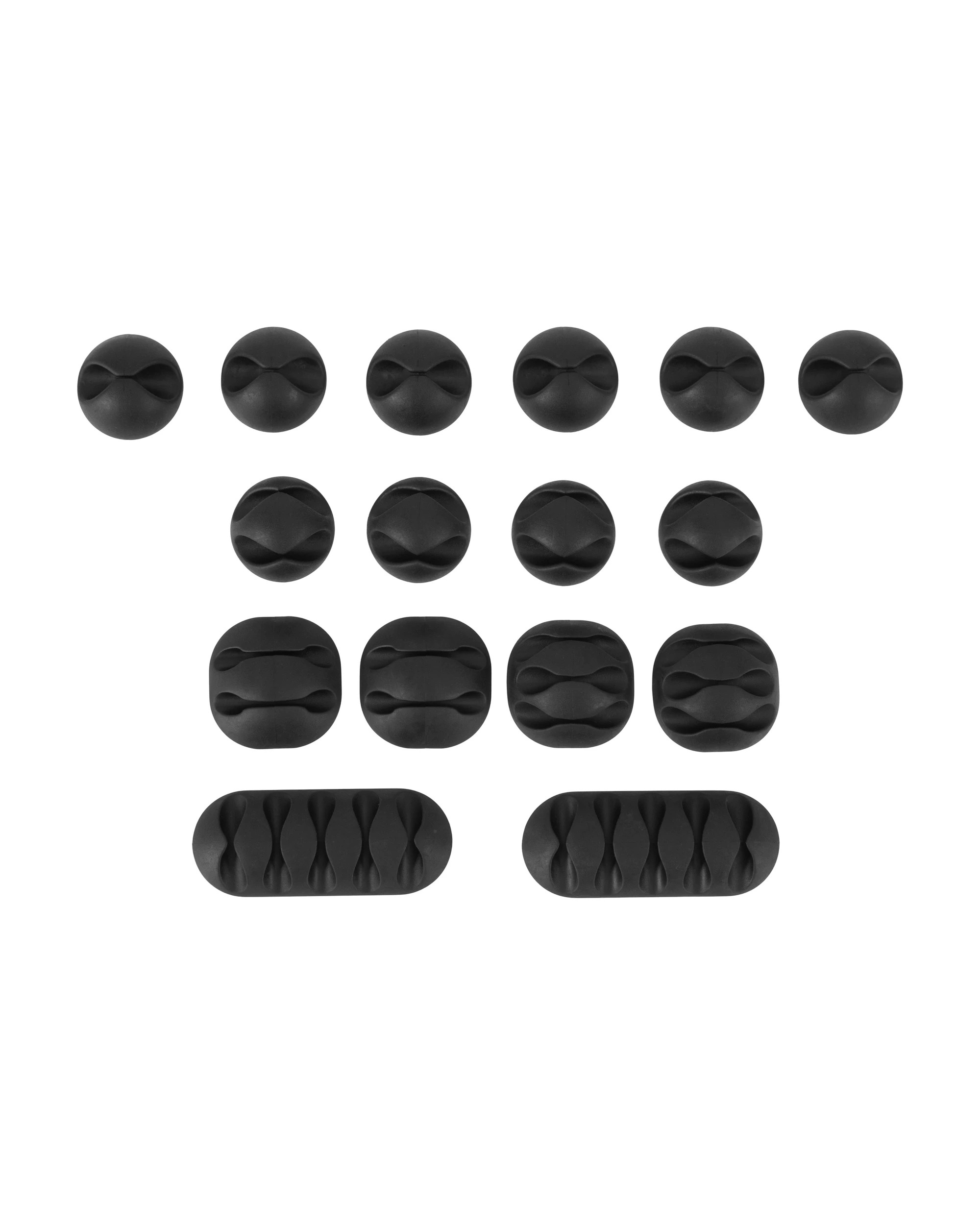 1 16 Pack Cable Tidy - Black, 1 of 8
