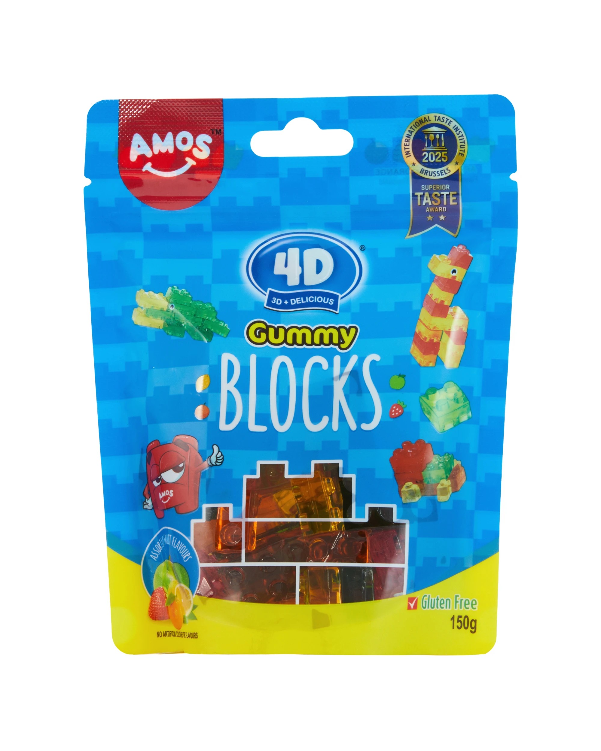 1 Amos 4D Gummy Blocks 150g, 1 of 3