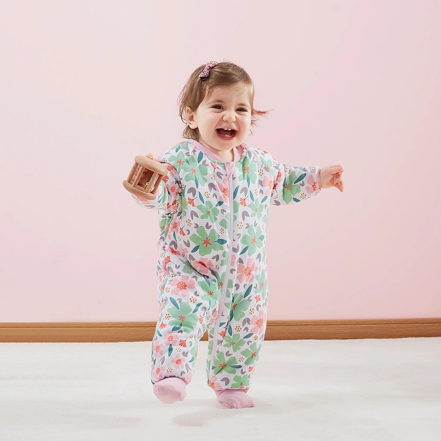7 Snugtime Lined Footless Padded Blanket Sleeper FLoral size 2 FLORAL, 7 of 7