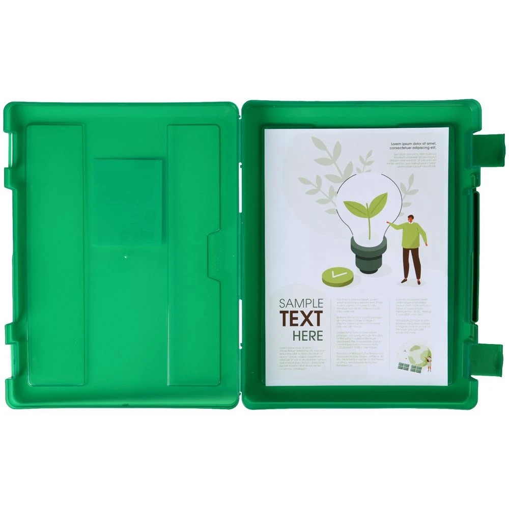 3 J.Burrows Stationery Case with Handle Green, 3 of 3