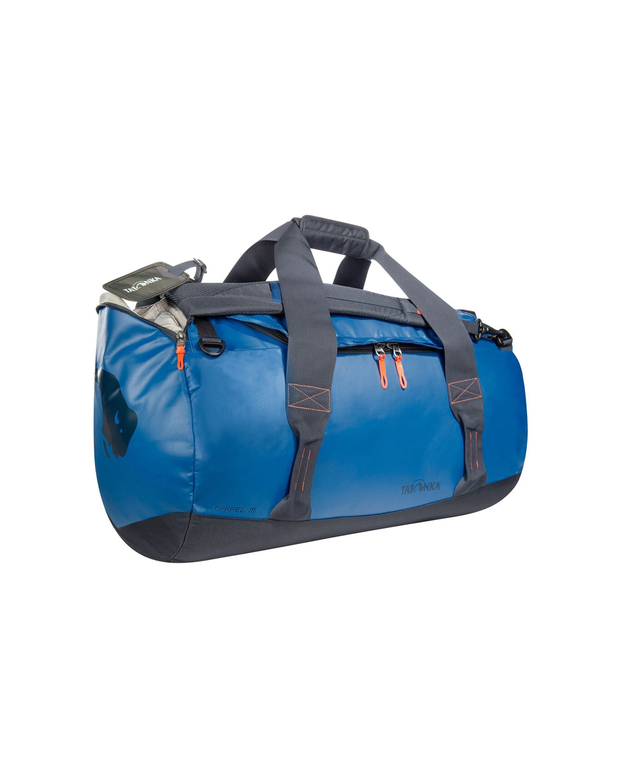 1 Tatonka Barrel M Duffle Bag 65L Tarpaulin With Stowable Backpack Straps - Blue, 1 of 4