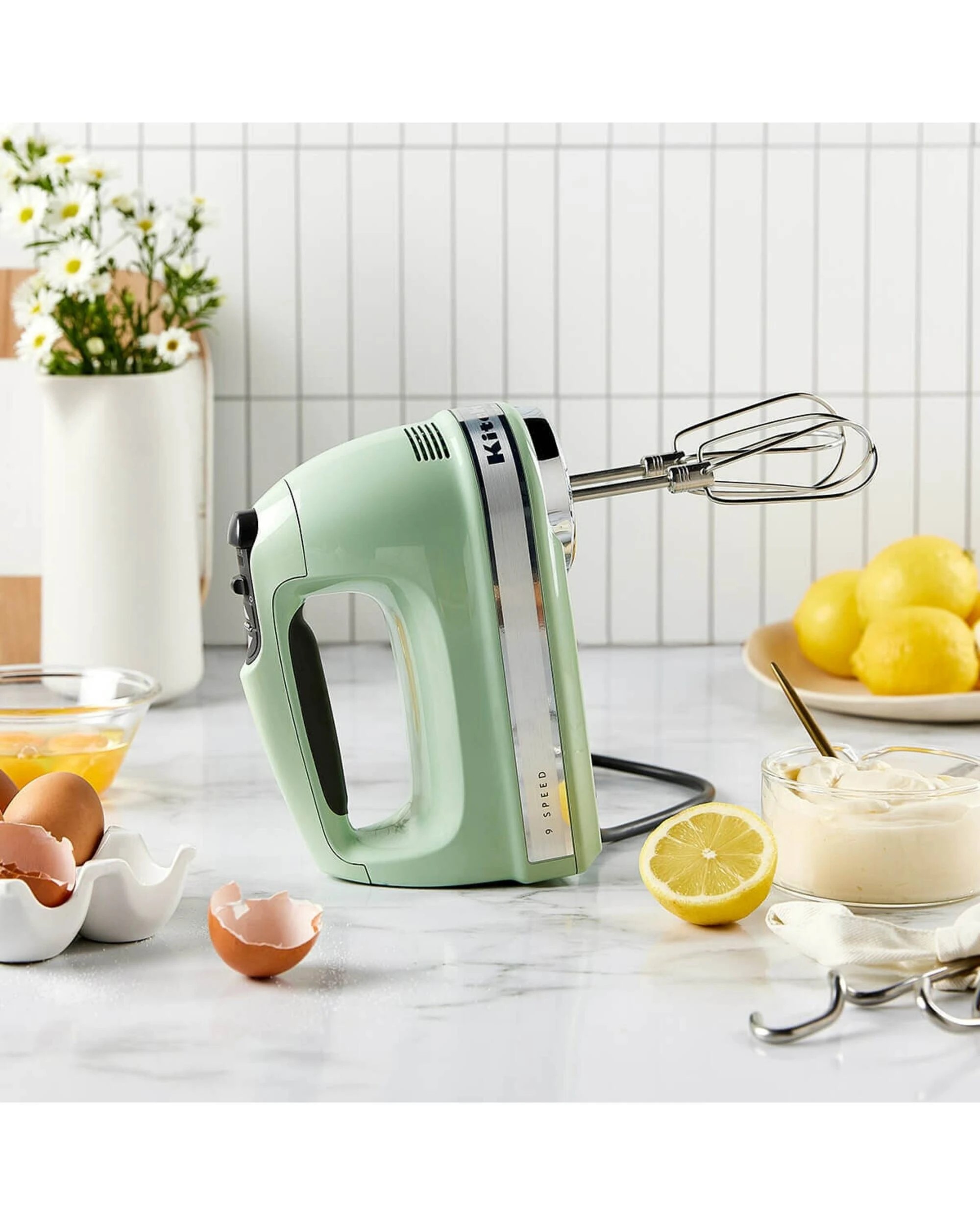 5 KitchenAid Artisan 9 Speed Hand Mixer Pistachio, 5 of 5