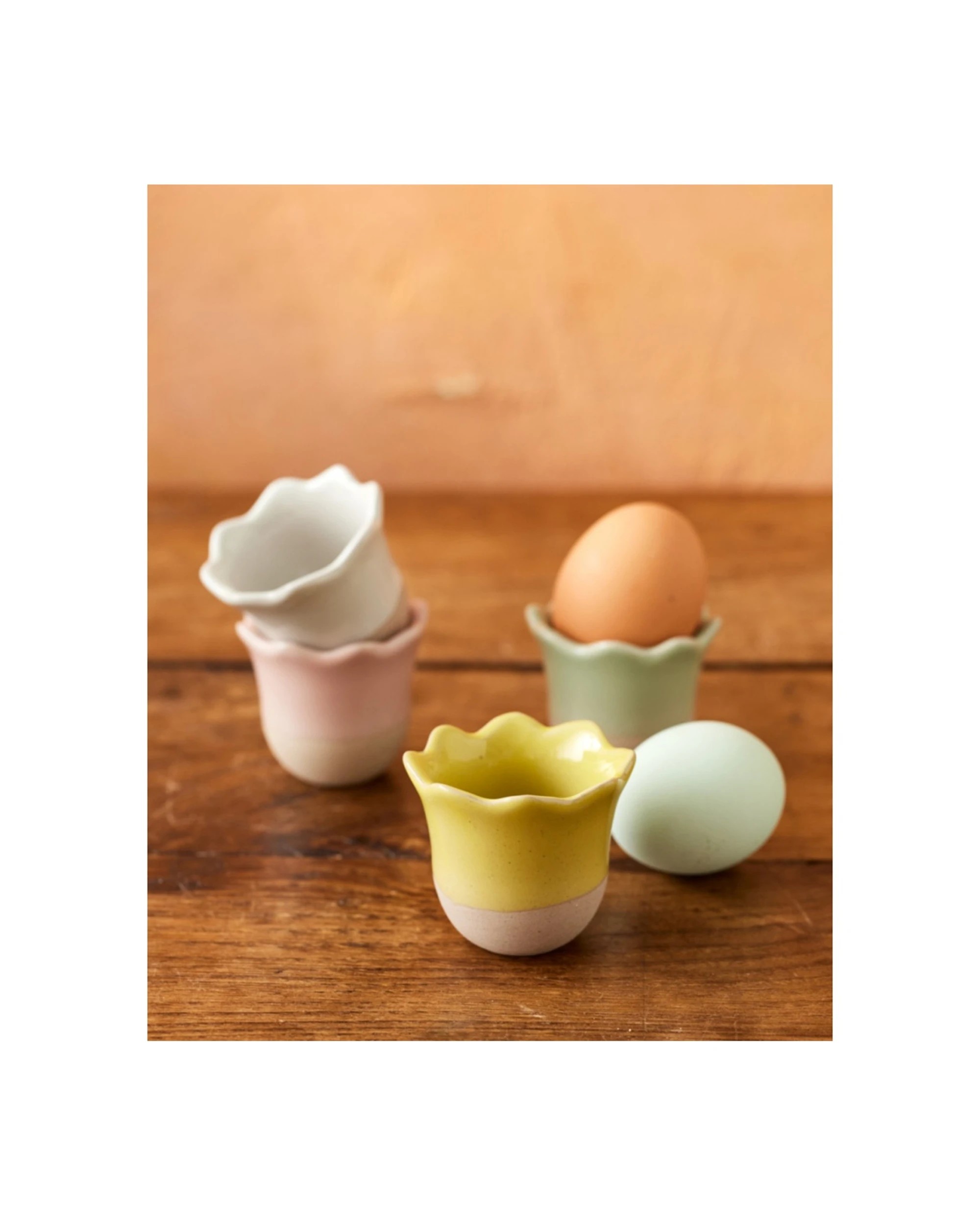 6 Jamie Oliver 2x 4pc Big Love Excellent Stoneware Egg Cups Set Dishwasher Safe 6cm - Multi, 6 of 6