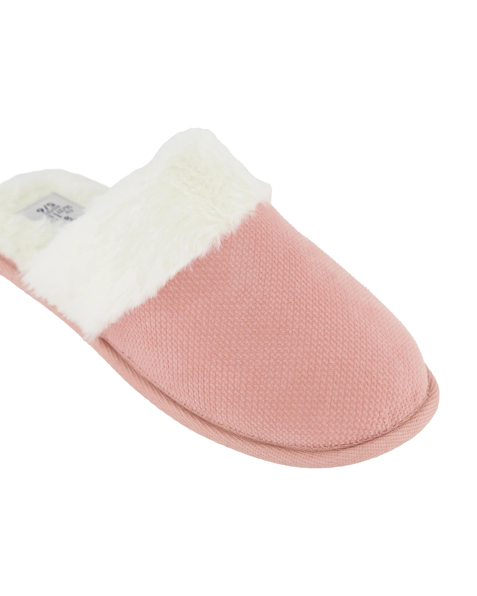 3 Corduroy Slipper Scuffs Dusty Pink, 3 of 3