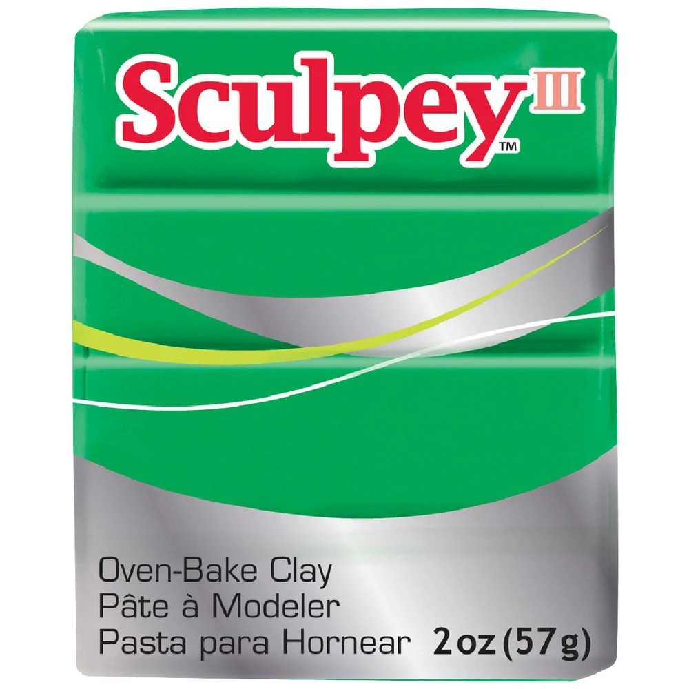 1 Sculpey III Modelling Clay Emerald 57g, 1 of 3