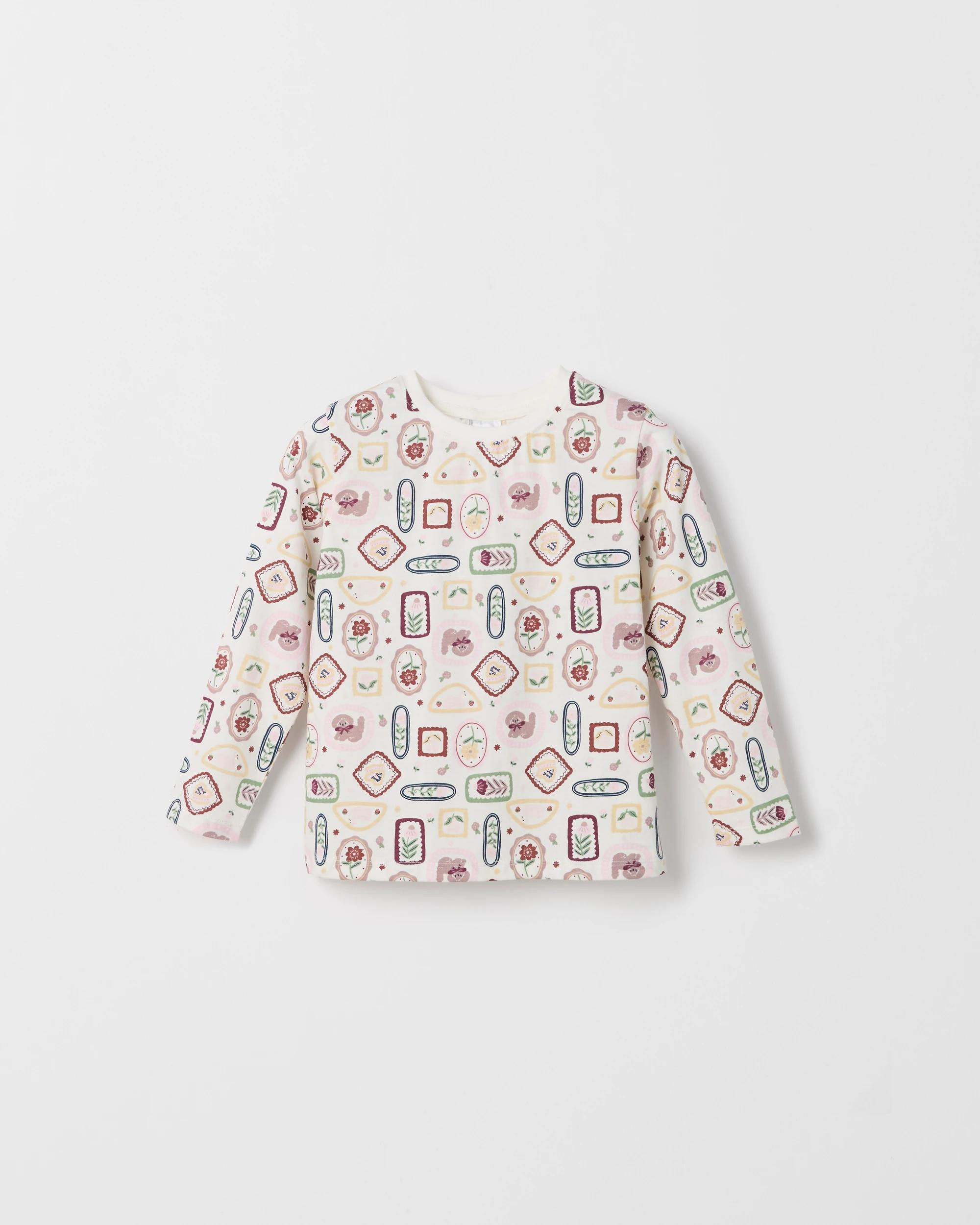 4 Target Kids Australian Cotton 3 Pack Long Sleeve T-Shirt STAMP/DITSY/SOLID PINK, 4 of 5