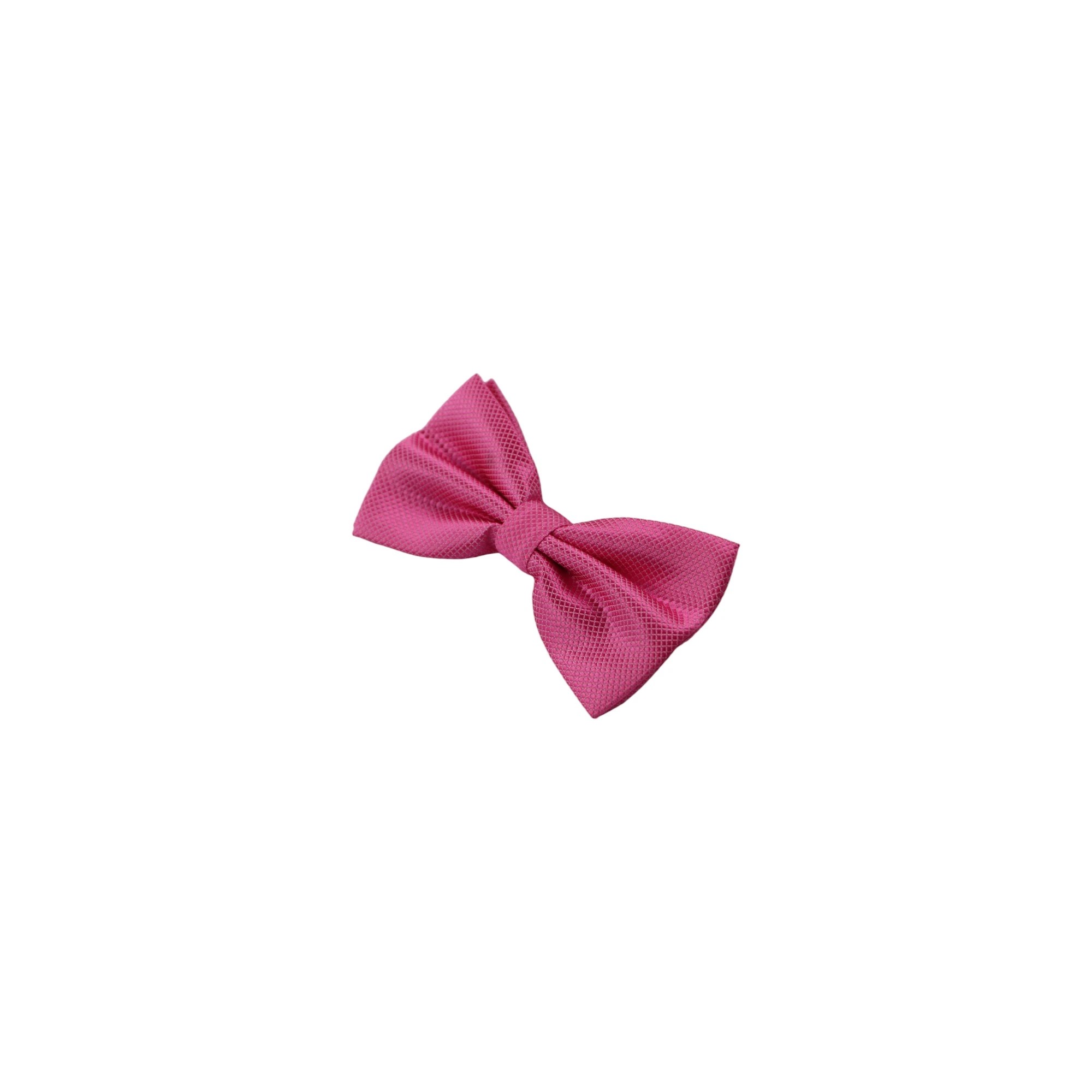 4 Zasel Mens Pink Plain Coloured Checkered Bow Tie - Pink, 4 of 4
