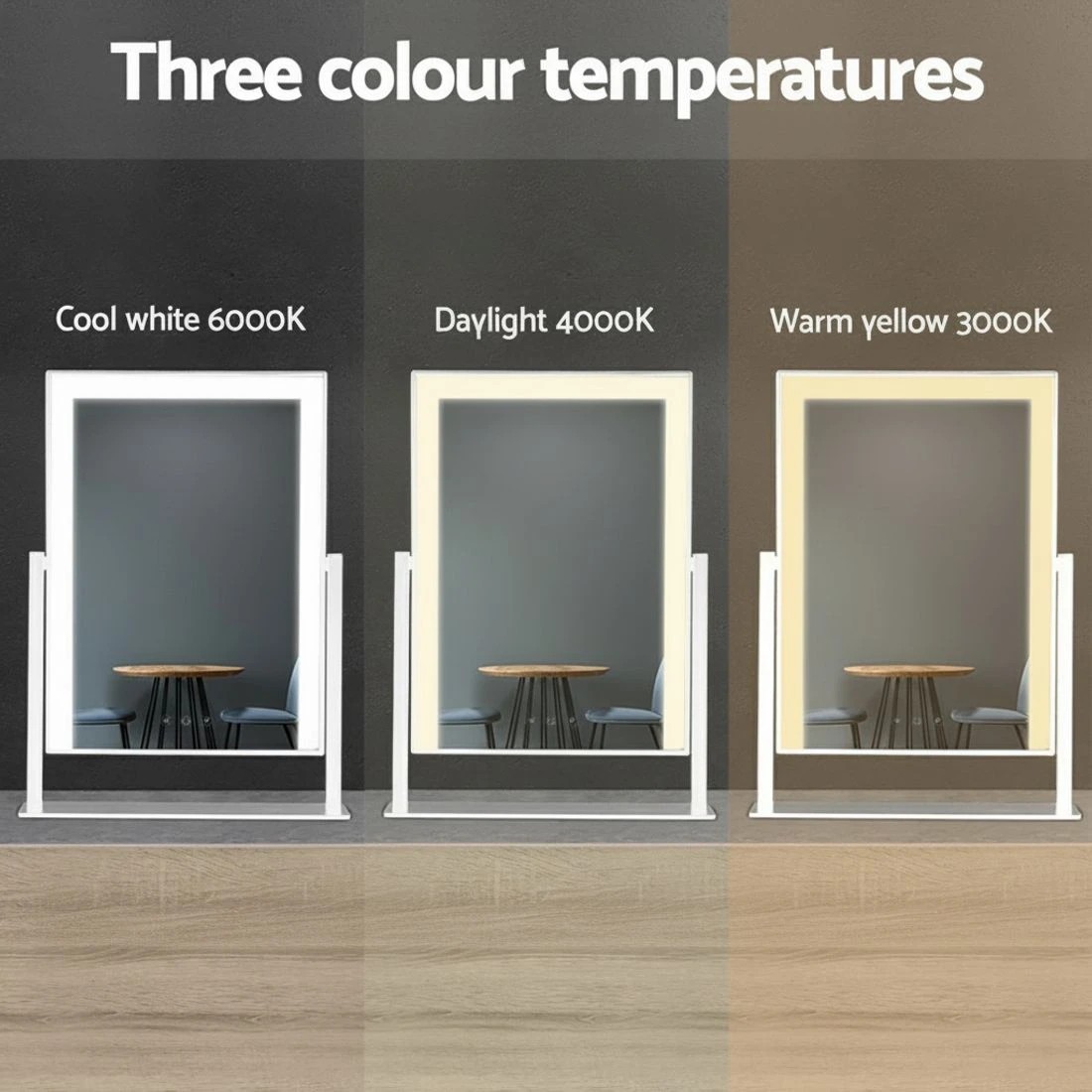 4 Embellir Makeup Mirror 30x40cm Hollywood Vanity with LED Light Rotation - Multi, 4 of 7