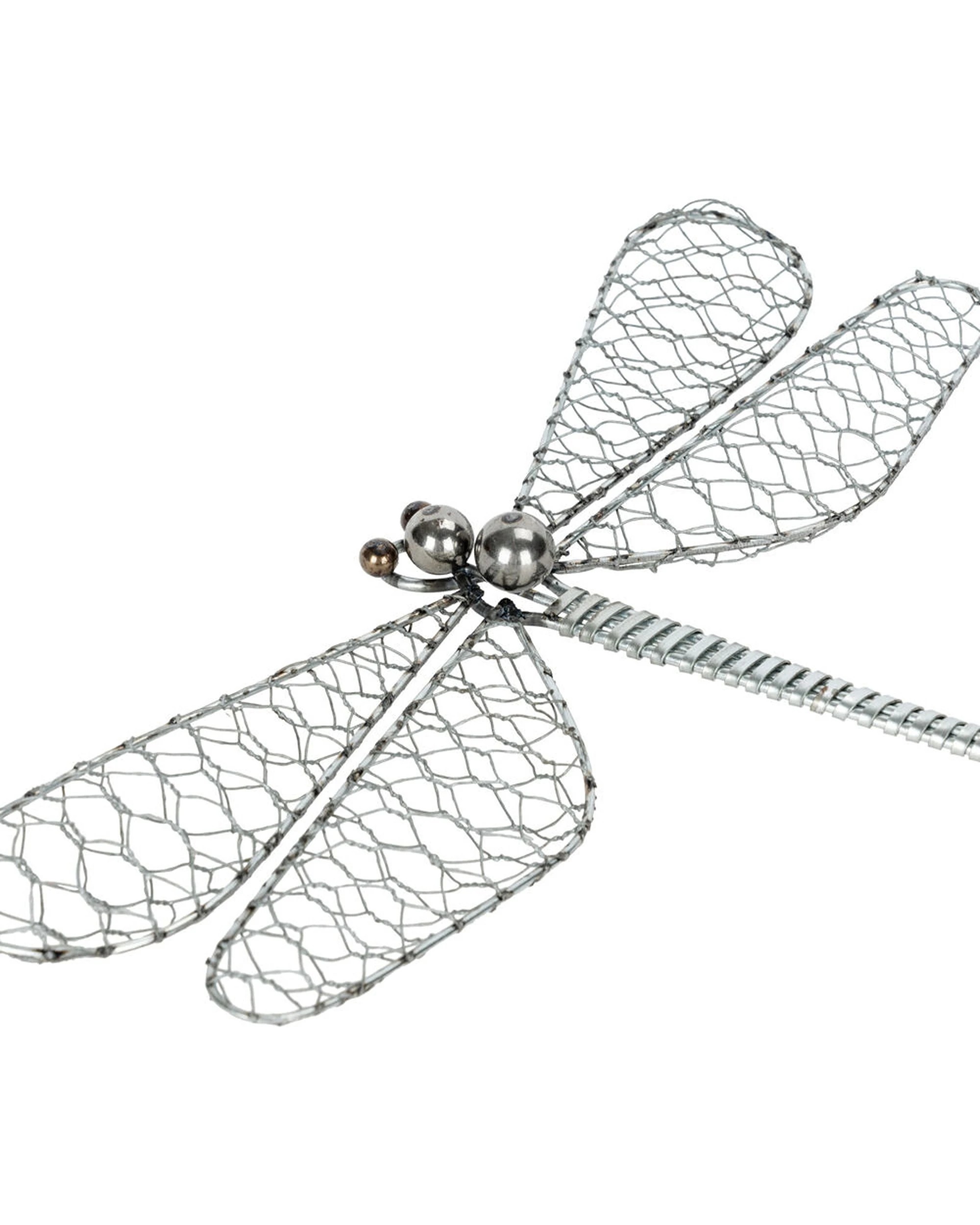 1 Alfresco Medium Steel Wire Dragonfly 29x18cm - Multi, 1 of 2
