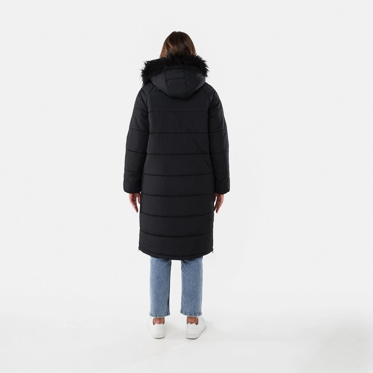 4 Longline Puffer Jacket Black, 4 of 8