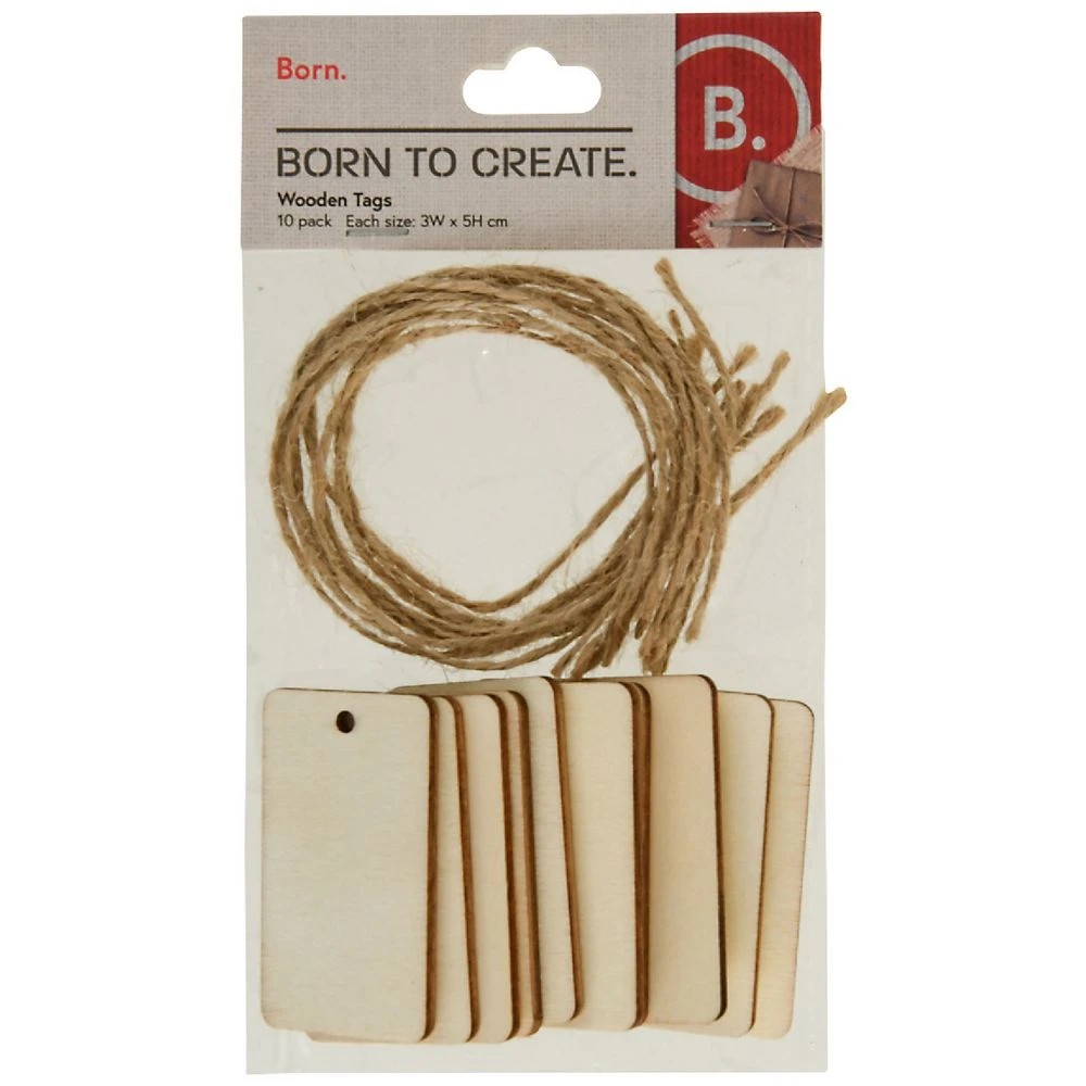 1 Born Wooden Swing Tags 10 Pack, 1 of 2