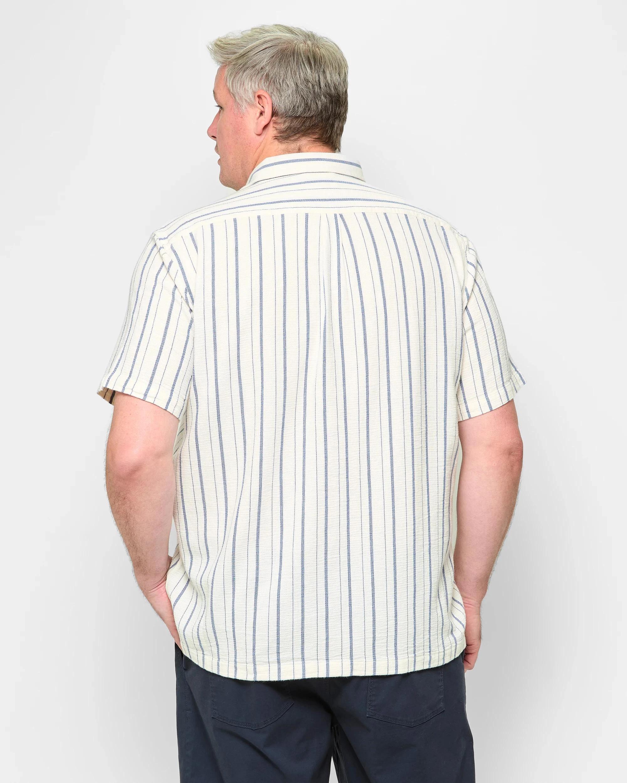 4 Target Plus Size Australian Cotton Textured Stripe Shirt LIGHT STONE, 4 of 5