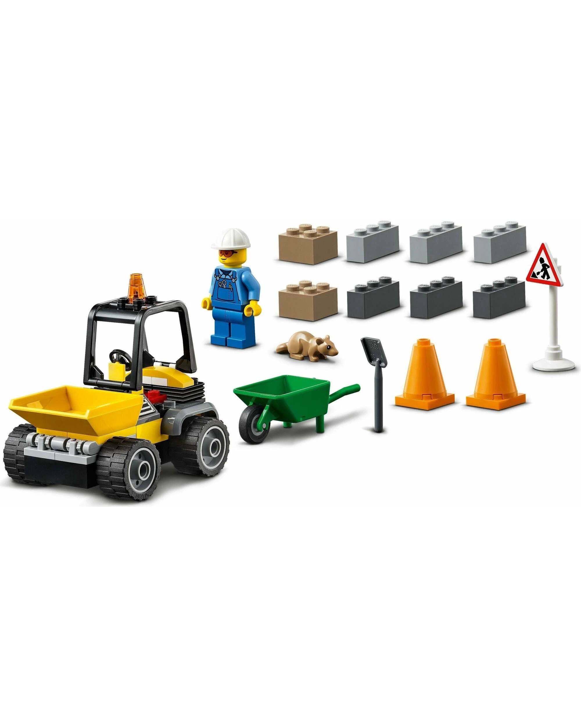 3 LEGO 60284 Roadwork Truck Toy Building Set with Minifigure, 3 of 5