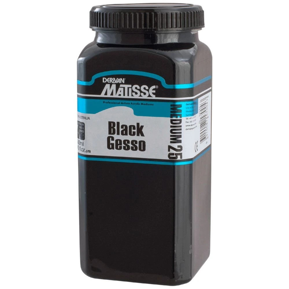 1 Derivan Matisse MM25 Black Gesso 500mL, 1 of 1
