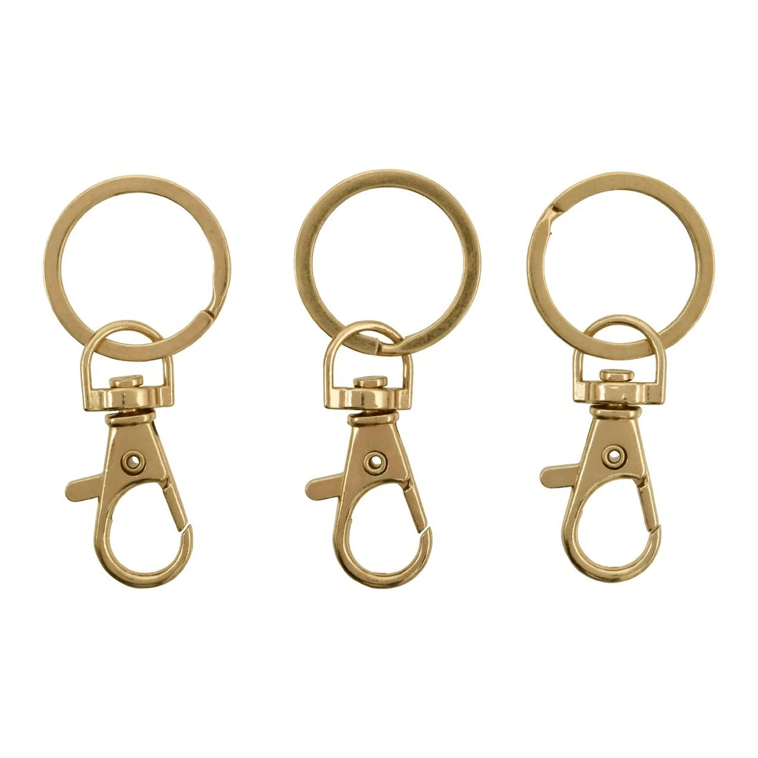 2 Born Key Ring Swivel Clasps Gold 3 Piece, 2 of 2