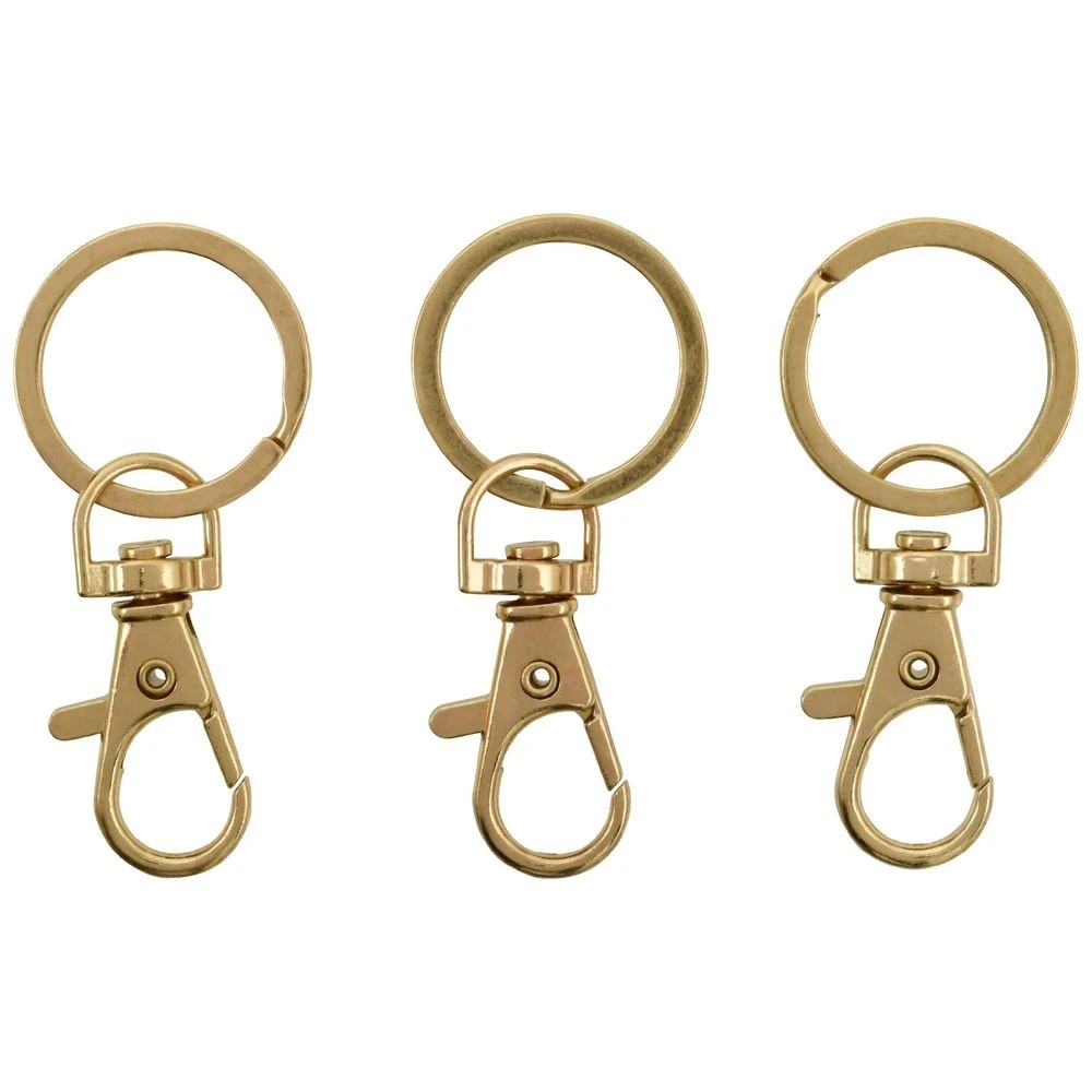 2 Born Key Ring Swivel Clasps Gold 3 Piece, 2 of 2