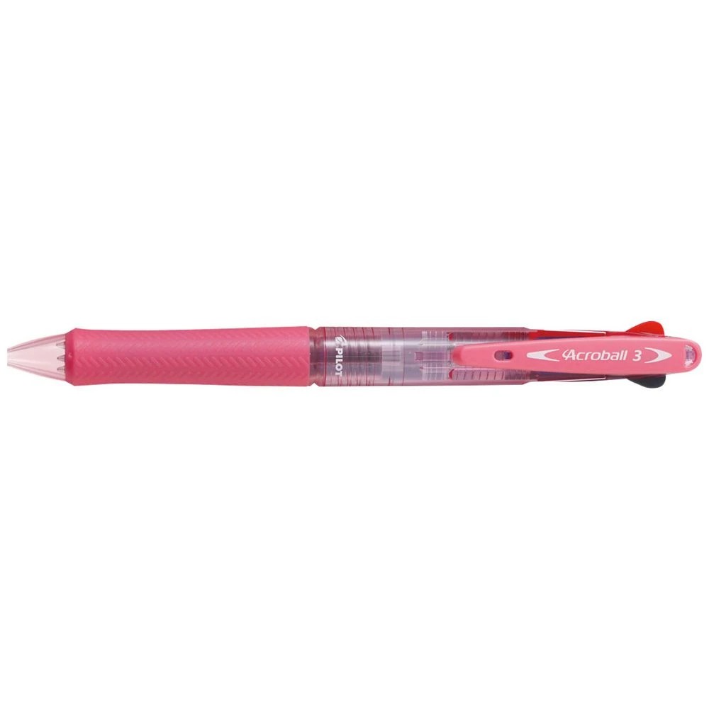1 PILOT Acroball 3 Colour Ballpoint Pen 0.7mm Pink, 1 of 1