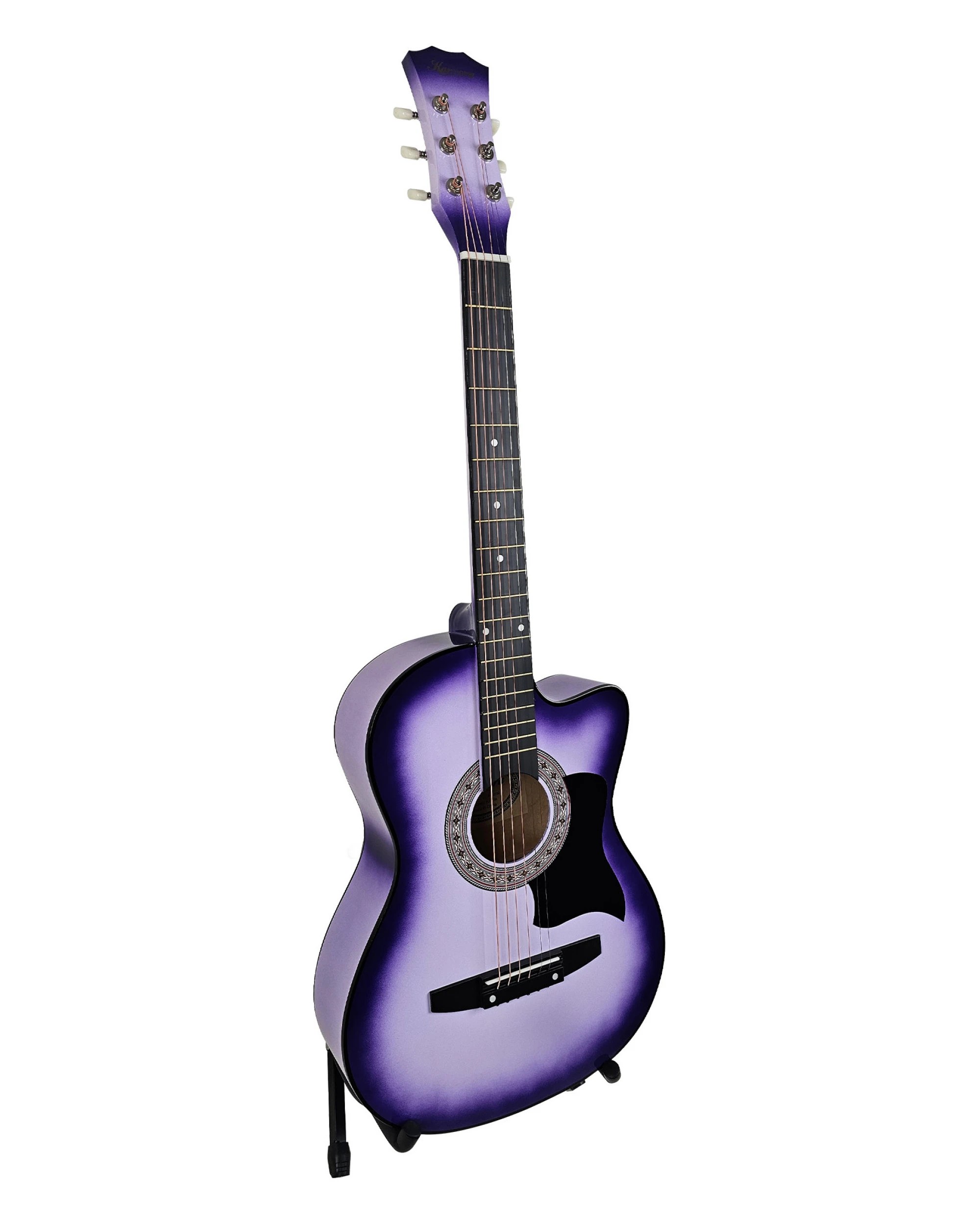1 Karrera 38in Pro Cutaway Acoustic Guitar with Guitar Bag in Purple Burst, 1 of 10